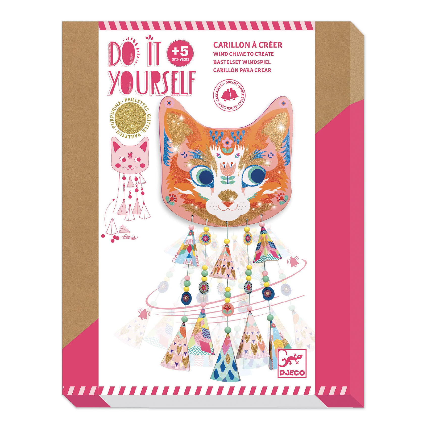 Djeco Do It Yourself Wind Chime – Kitty
