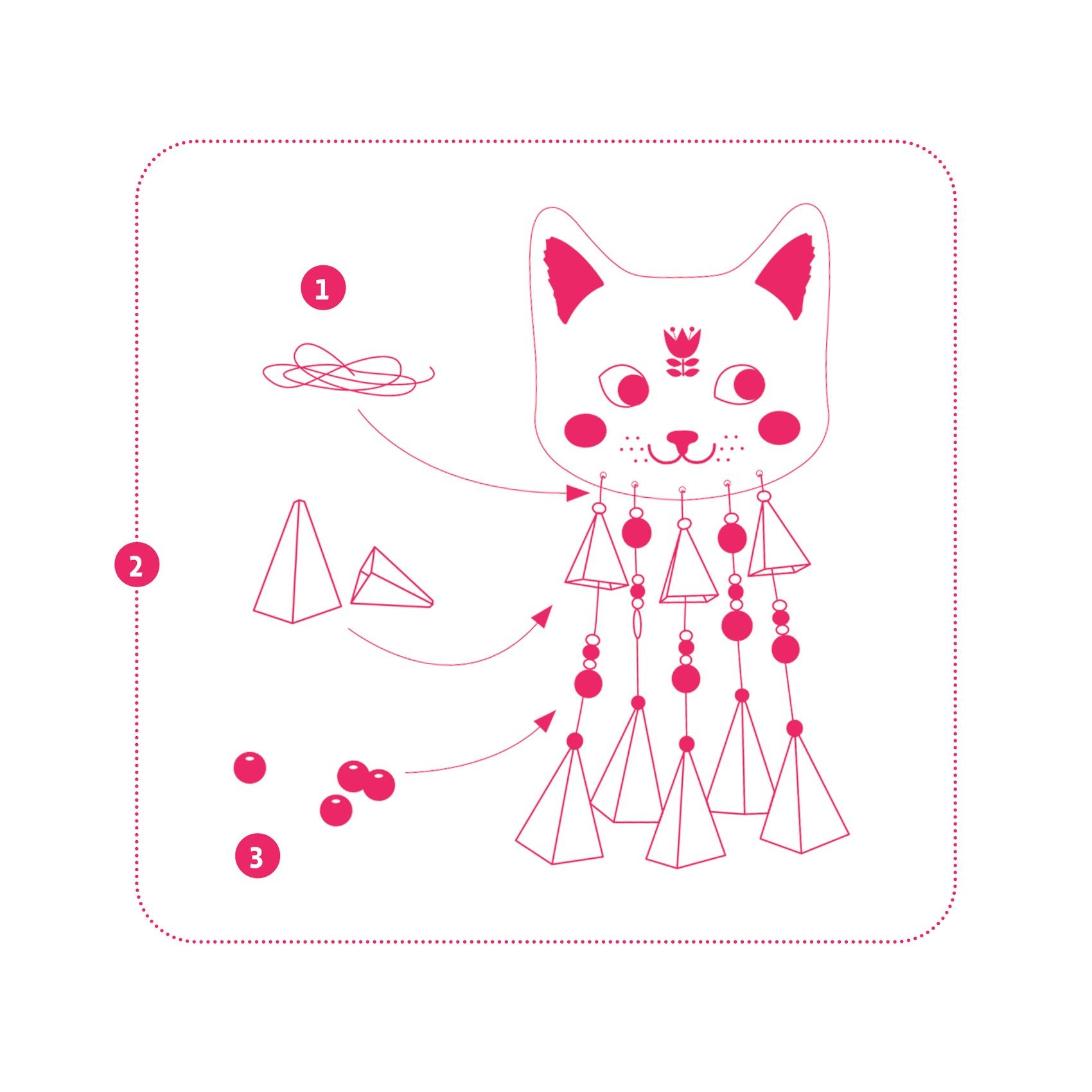 Djeco Do It Yourself Wind Chime – Kitty
