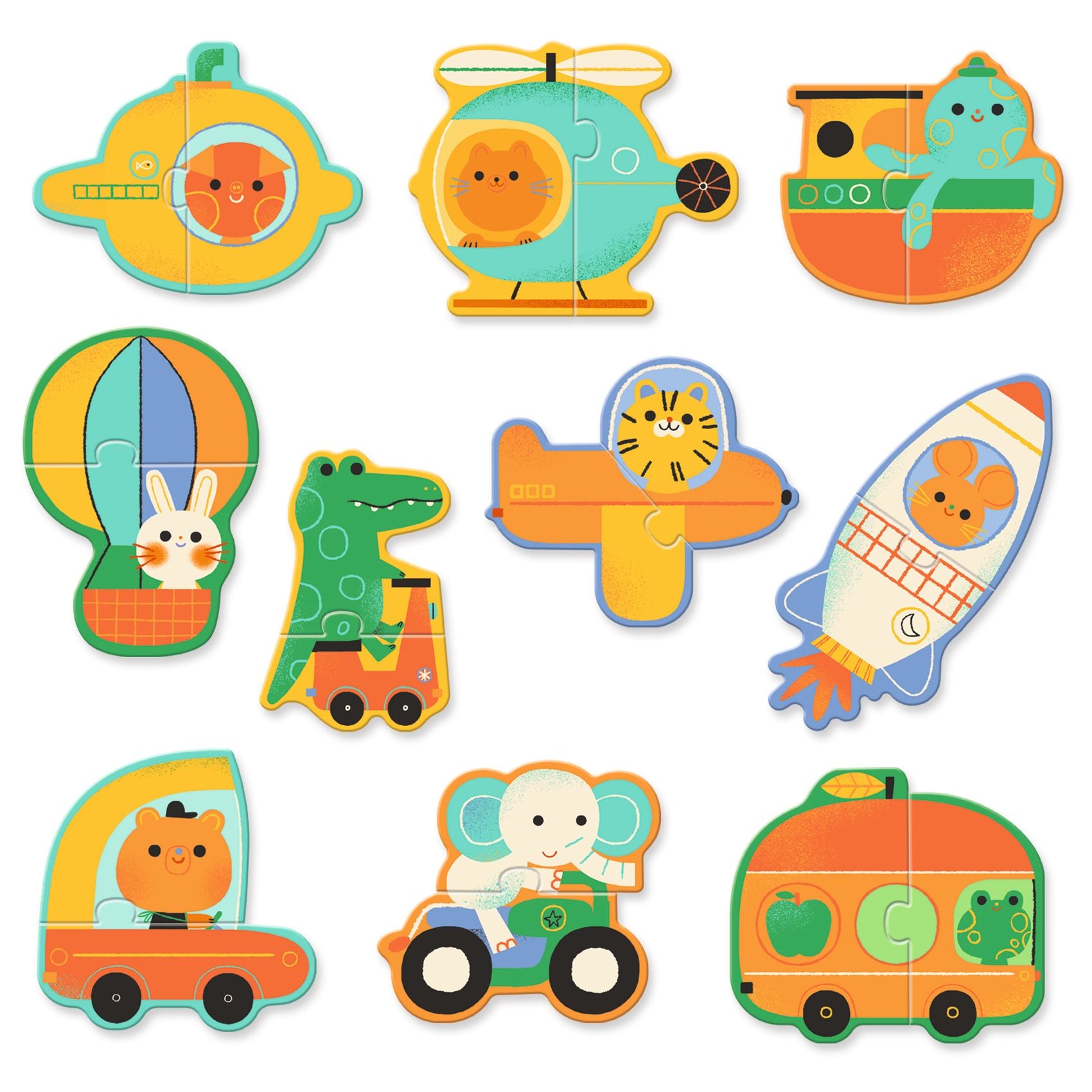 Djeco Puzzle Duo – Vehicle