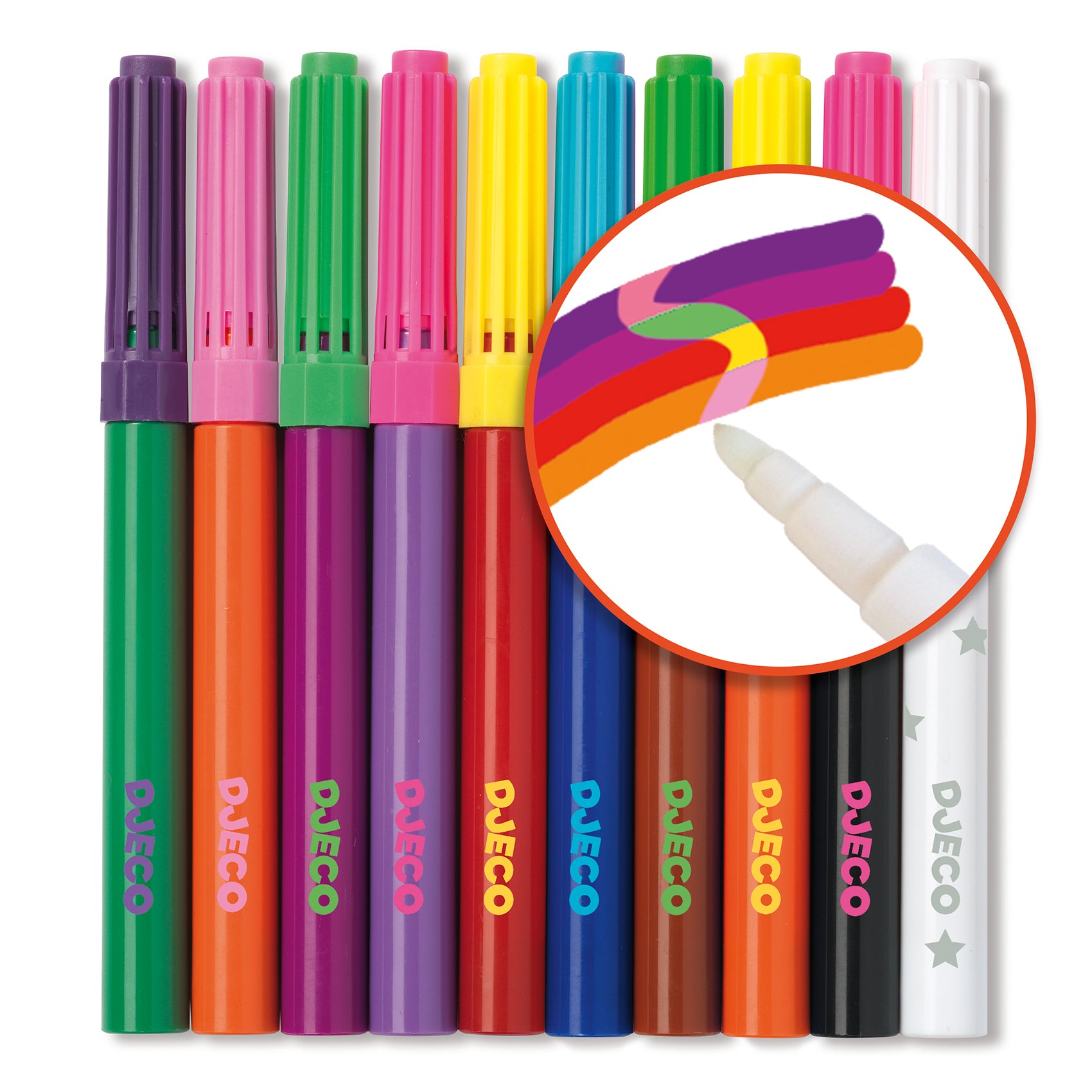 Djeco 10 Magic Felt Tip Pens