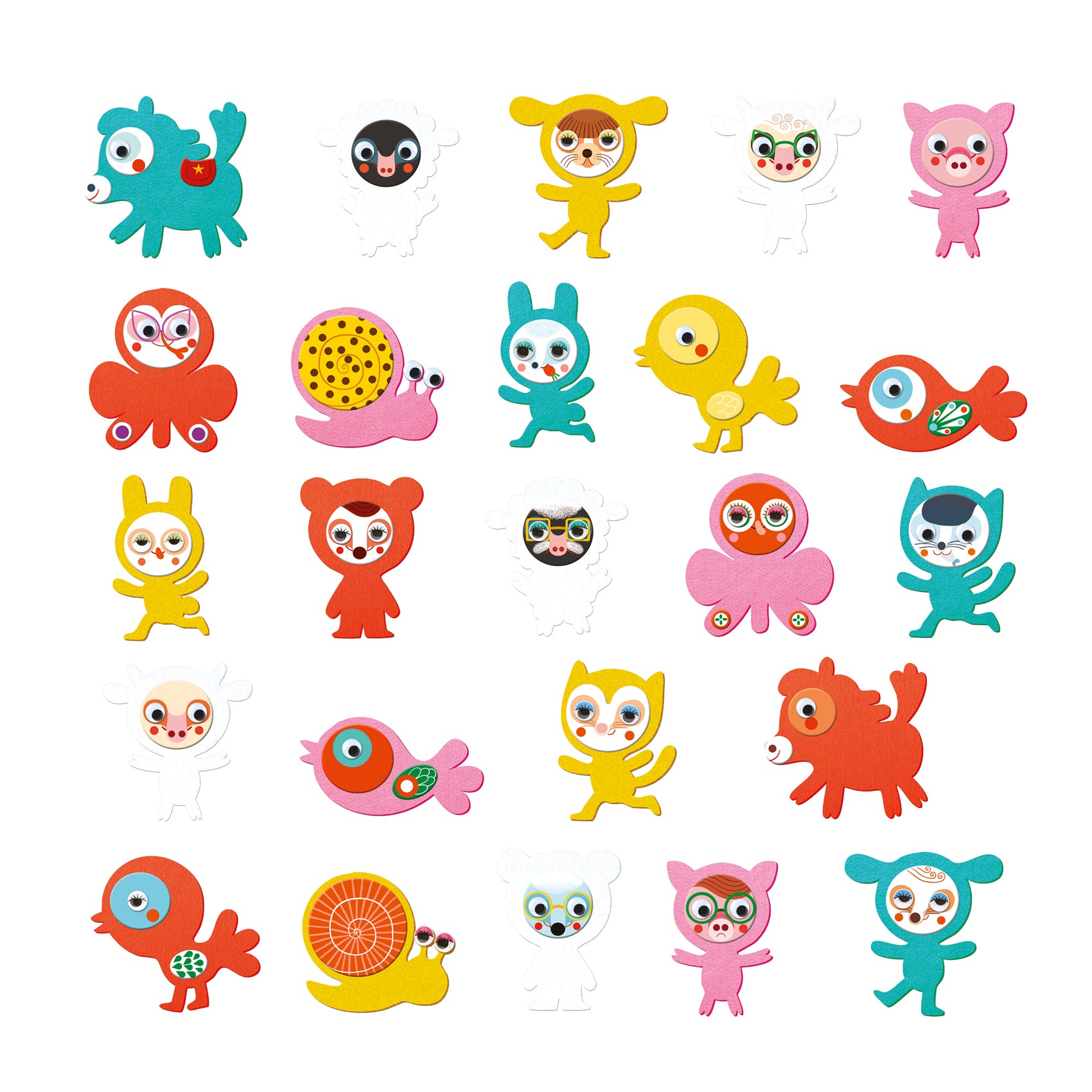 Djeco Create with Stickers – I Love Animals