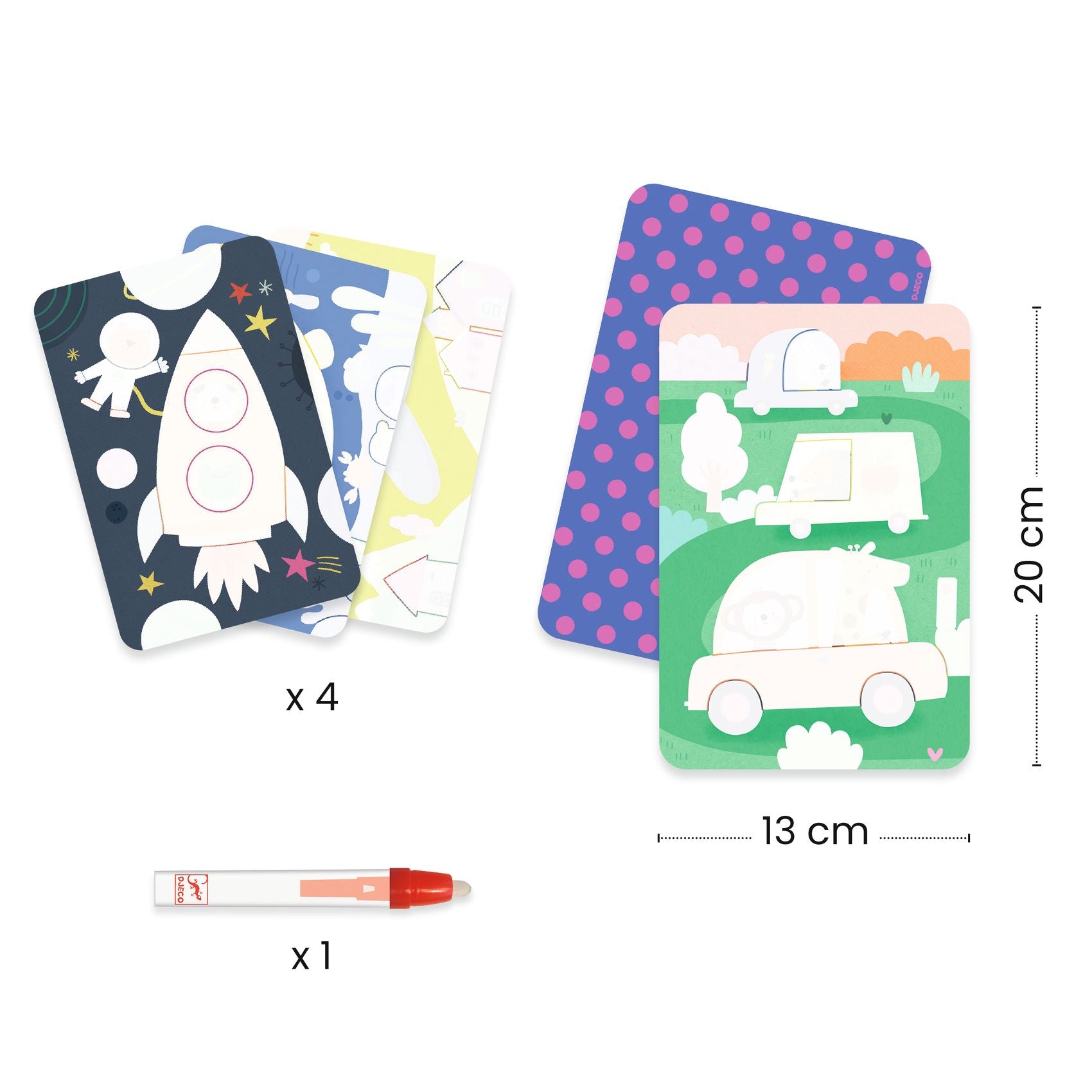 Djeco Water Magic Colouring Set – On The Road