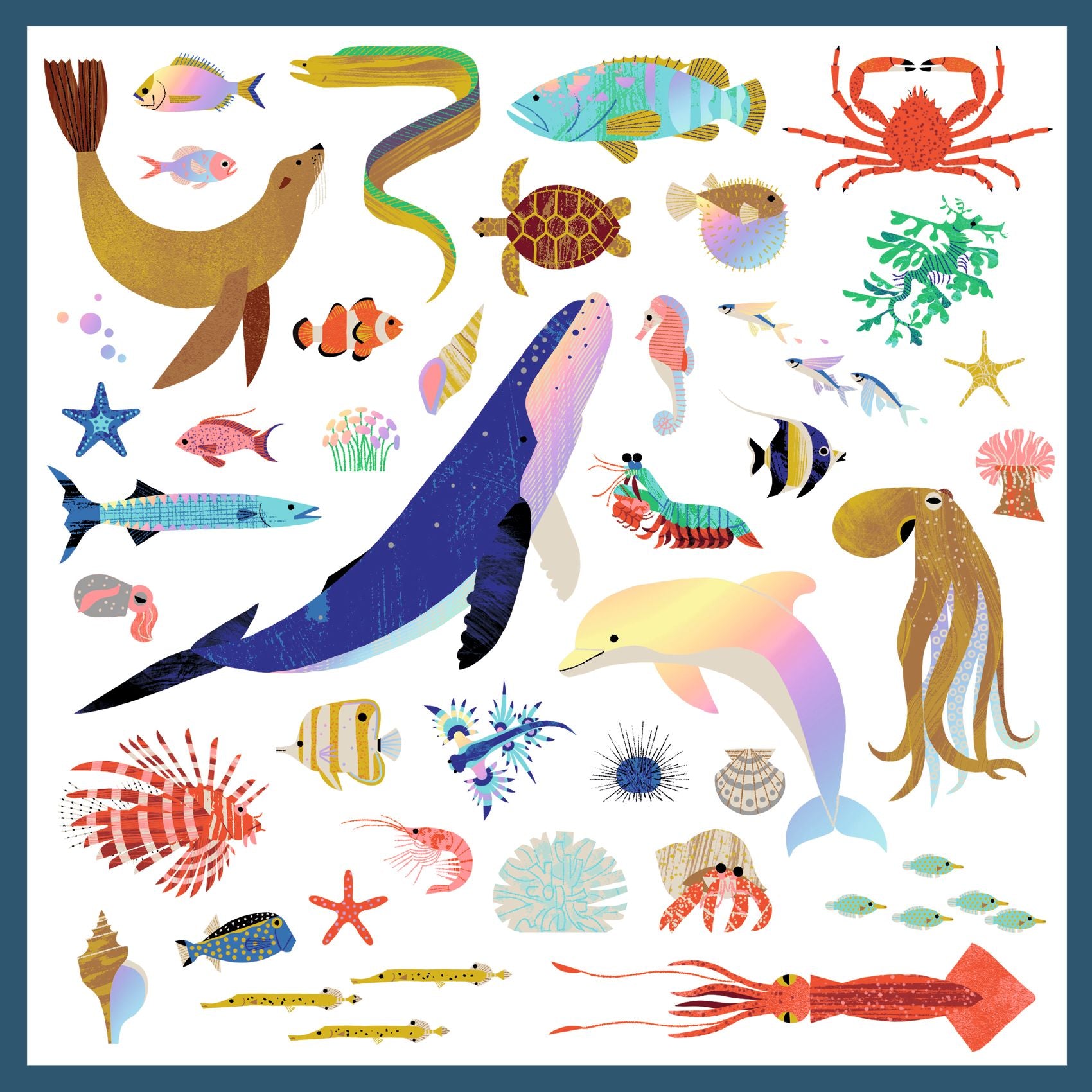 Djeco Ocean Metallic Sticker Collection