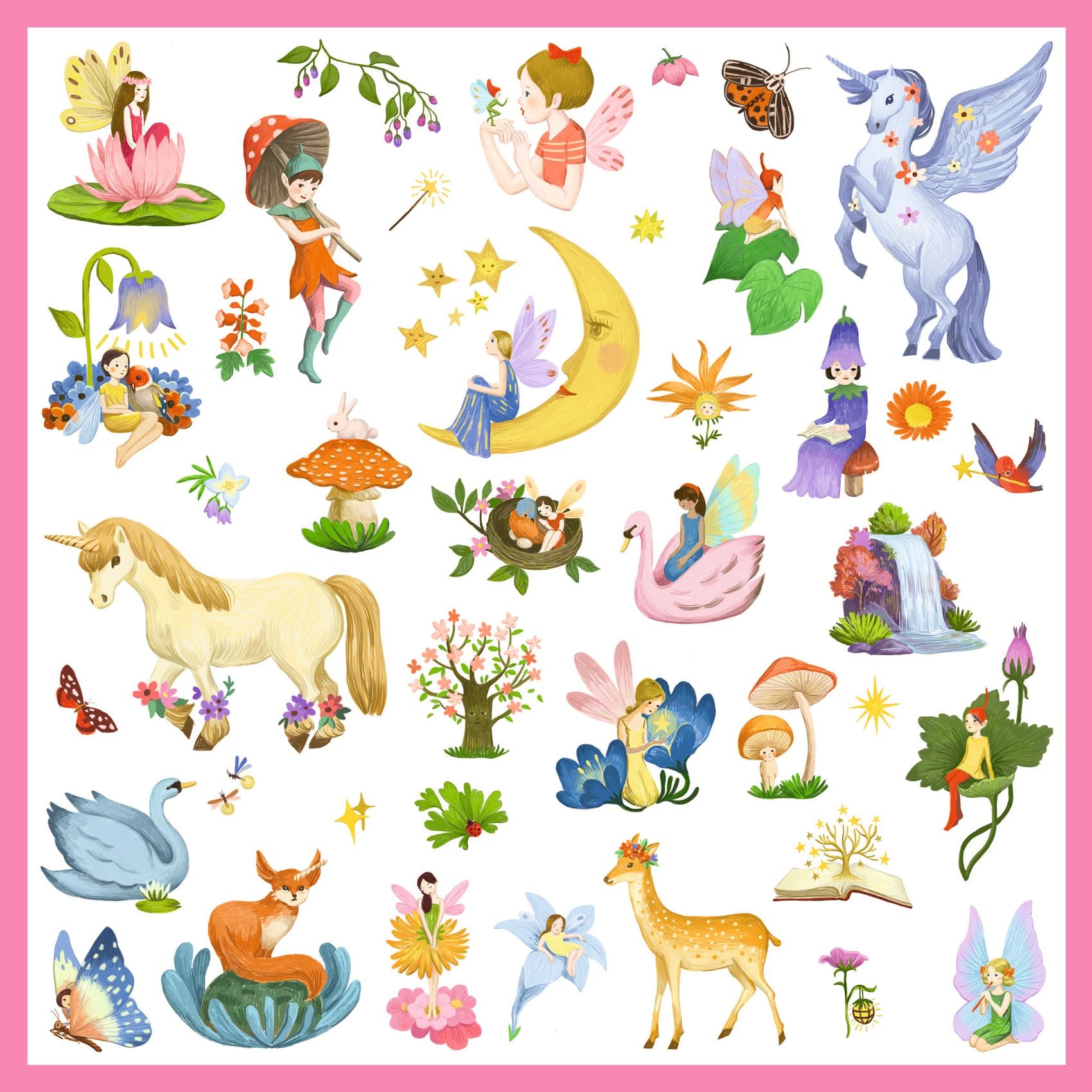 Djeco Fantasy Metallic Sticker Collection