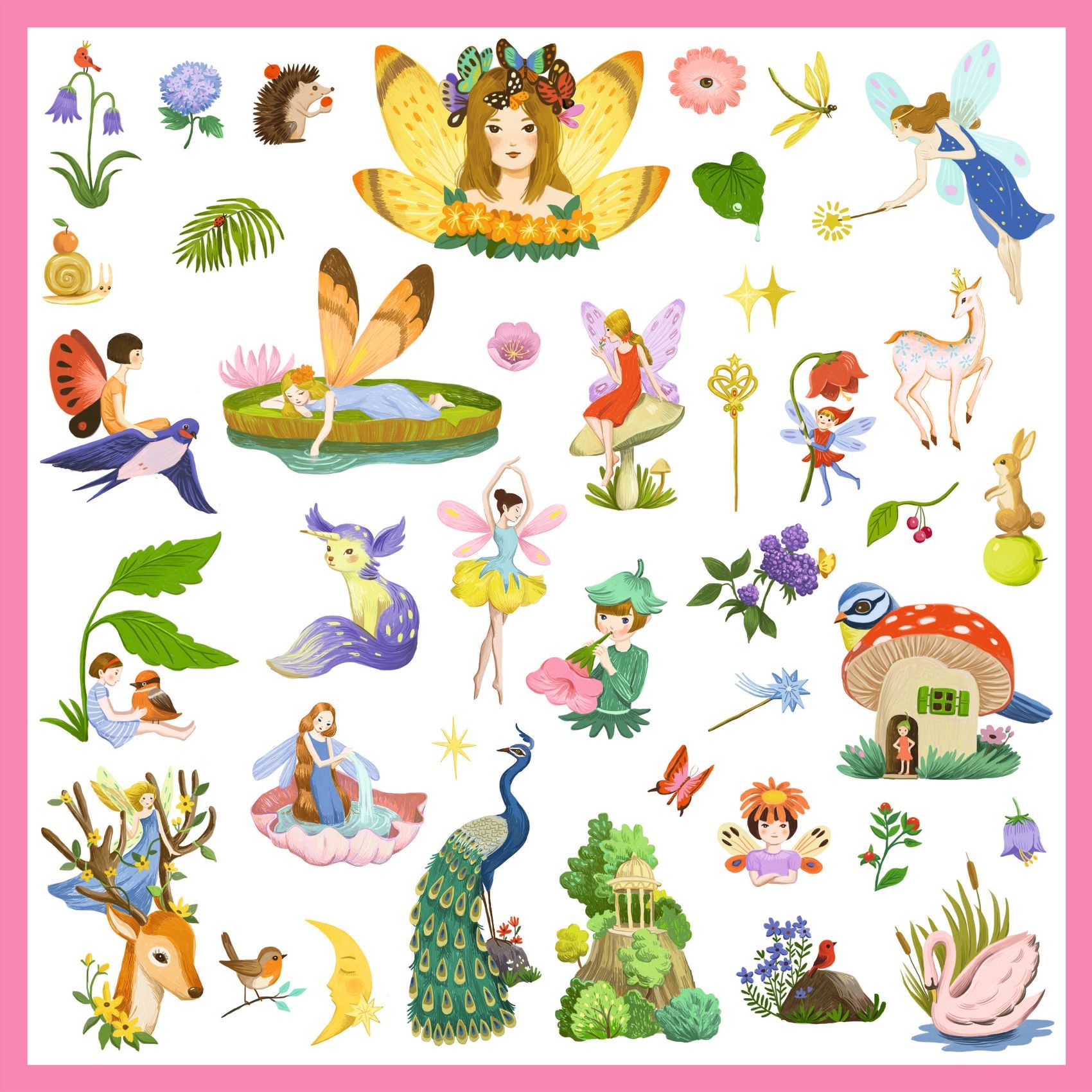 Djeco Fantasy Metallic Sticker Collection