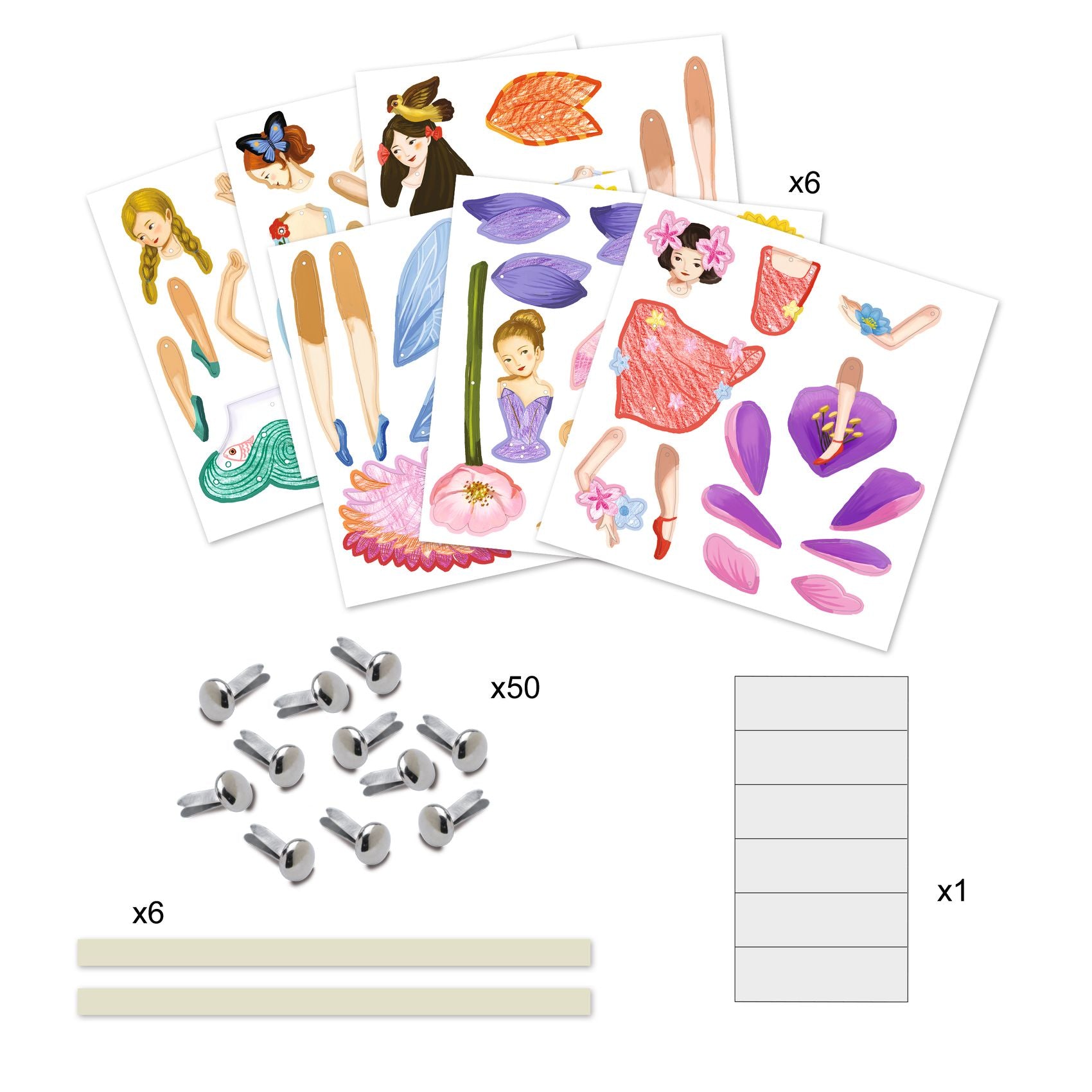 Djeco Jumping Jacks – Fairies Paper Puppets