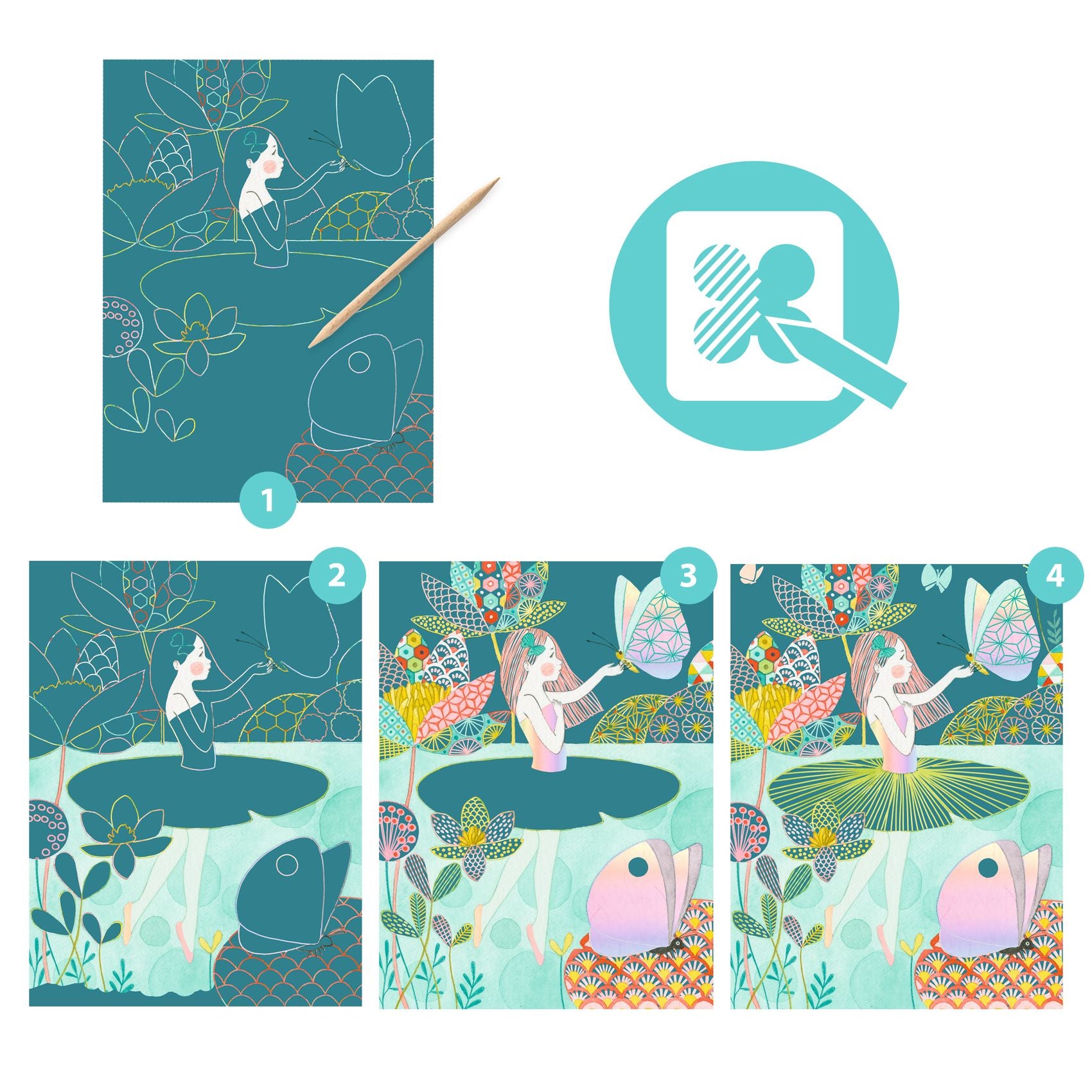 Djeco Scratch Cards – The Pond