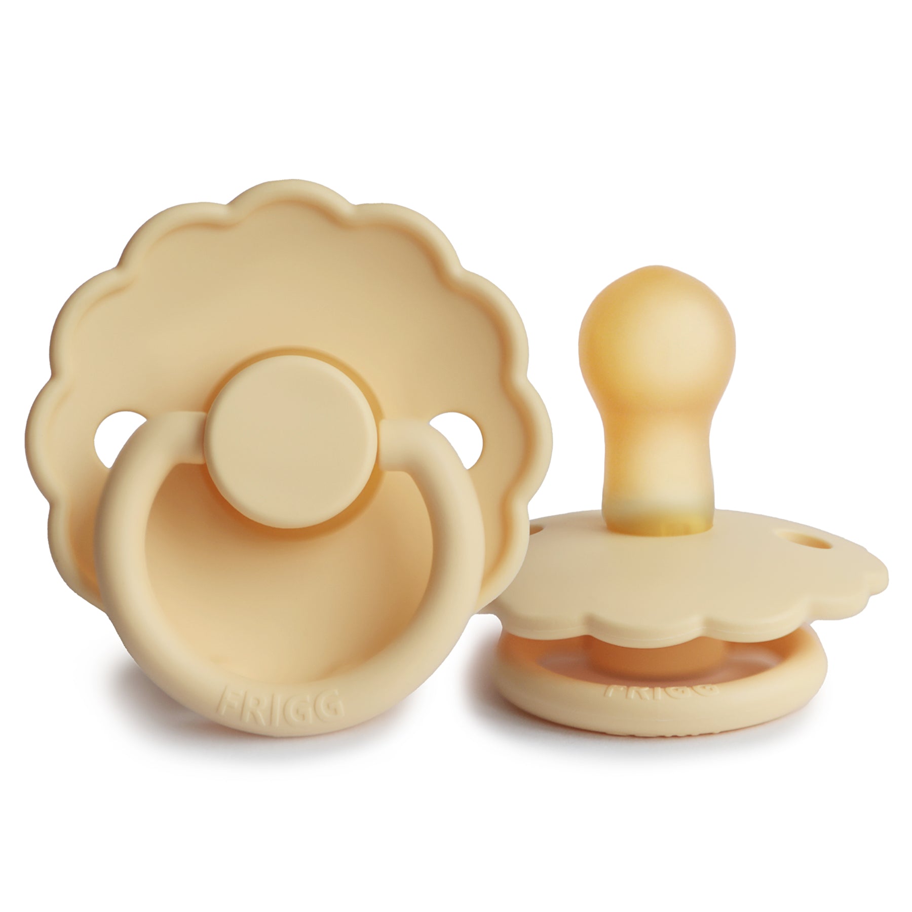 FRIGG Daisy Round Latex Pacifier – Pale Daffodil