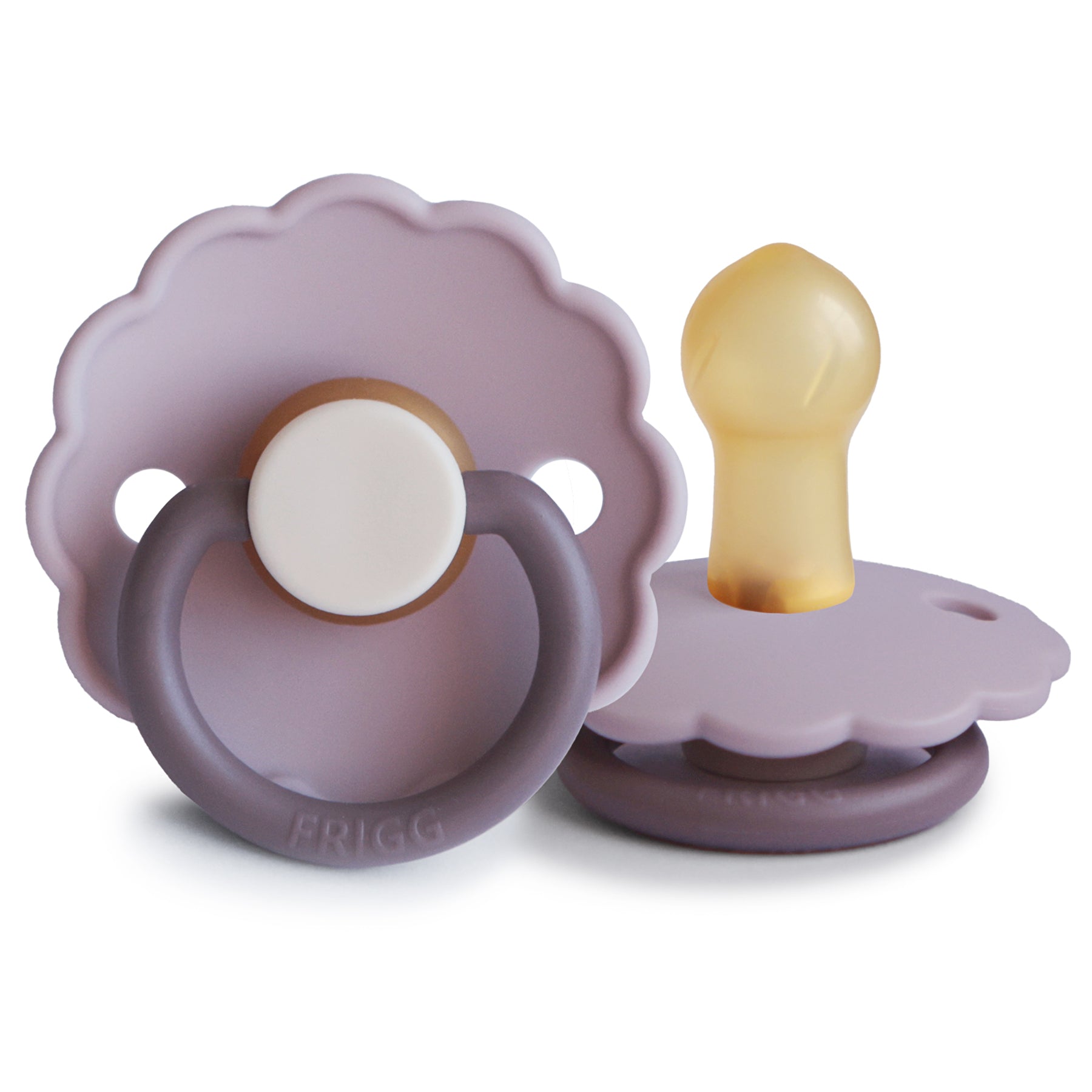 FRIGG Daisy Colourblock Round Latex Pacifier – Lavender Haze