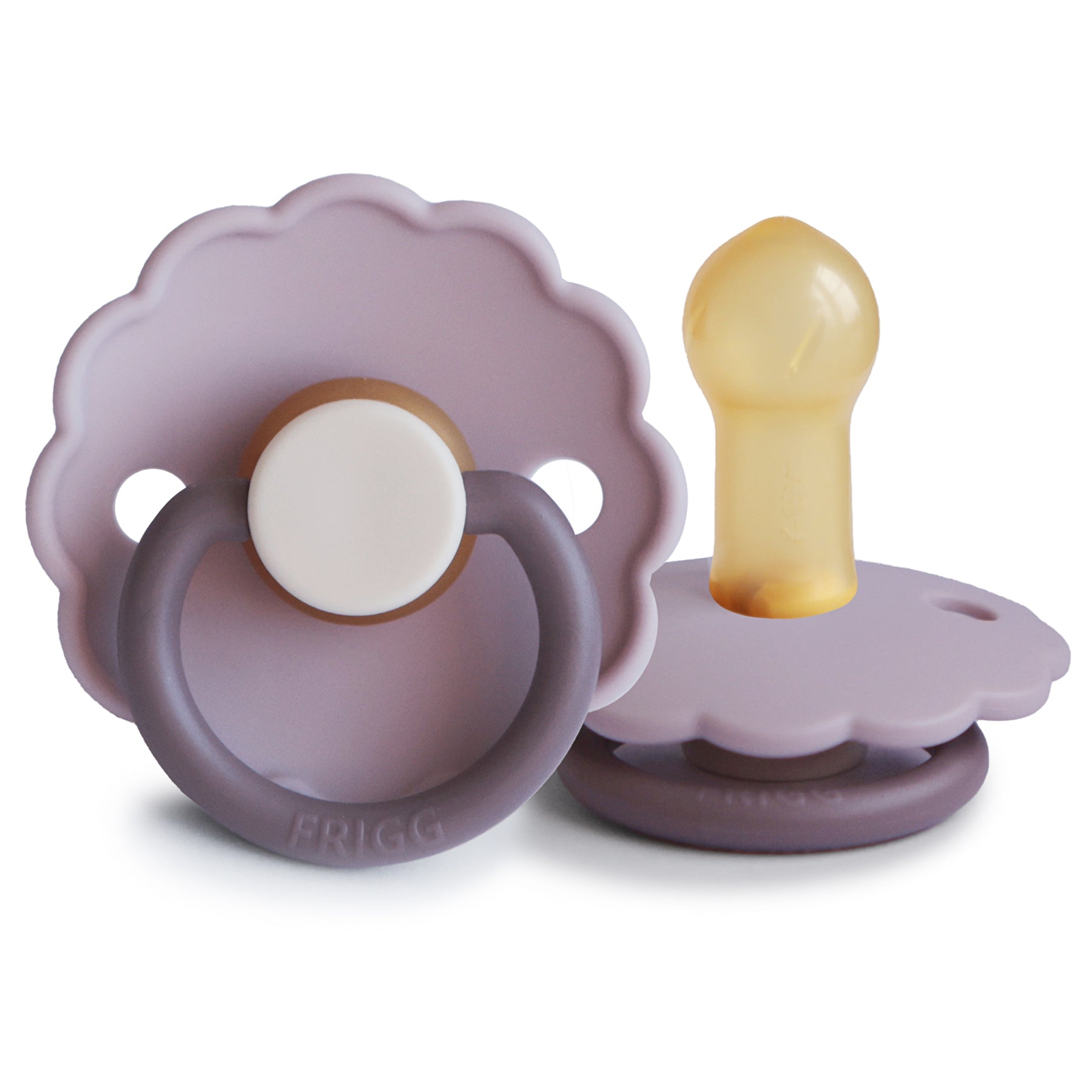 FRIGG Daisy Colourblock Round Latex Pacifier – Lavender Haze