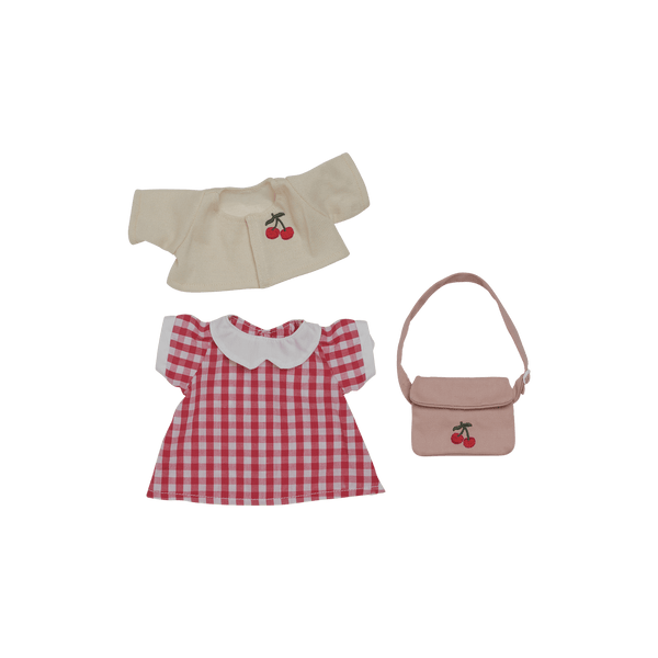 Olli Ella Dinkum Doll Outfit – Cherry Gingham
