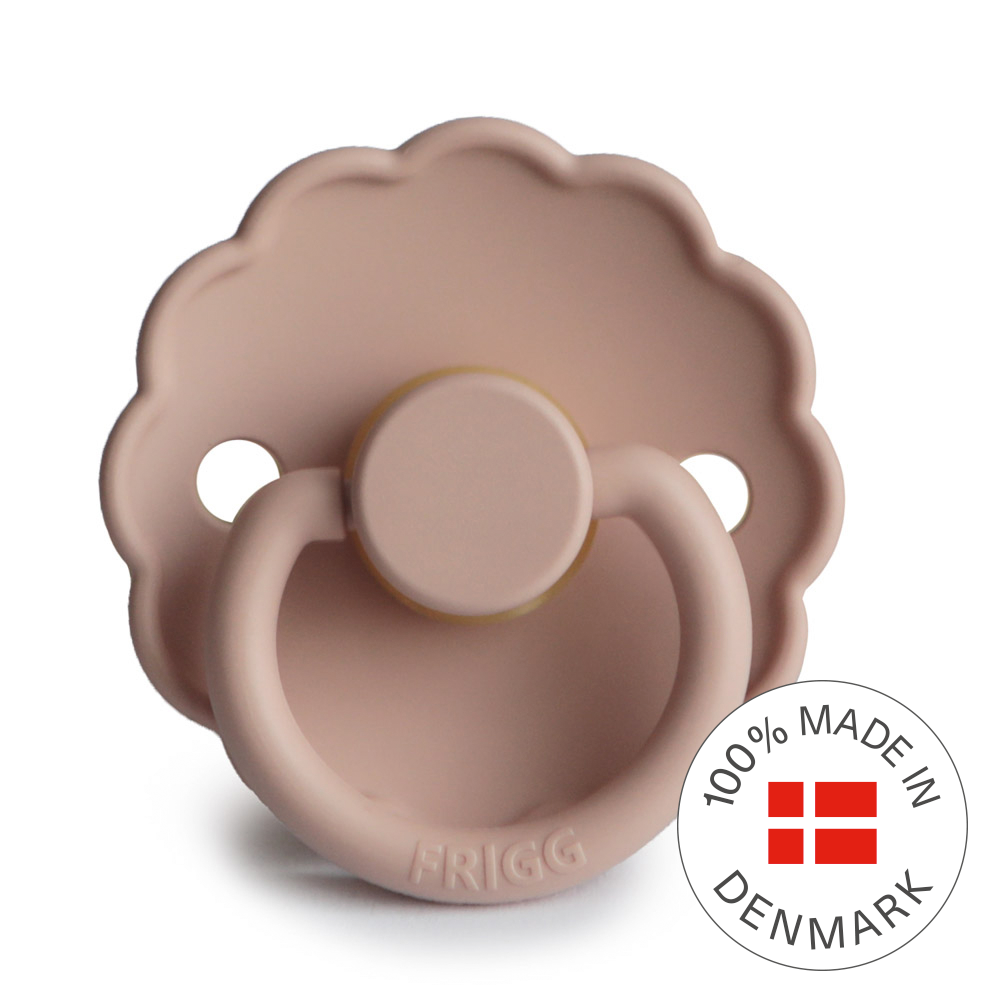 FRIGG Daisy Round Latex Pacifier – Blush