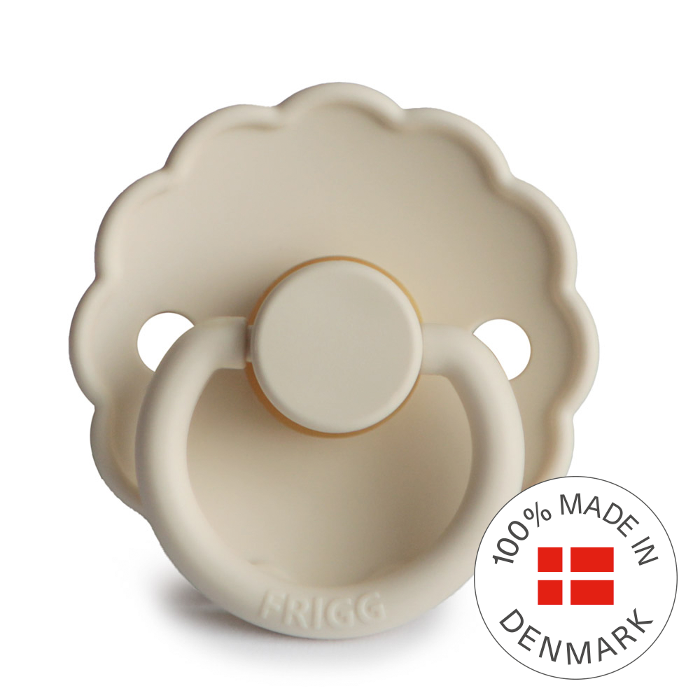 FRIGG Daisy Round Latex Pacifier – Cream