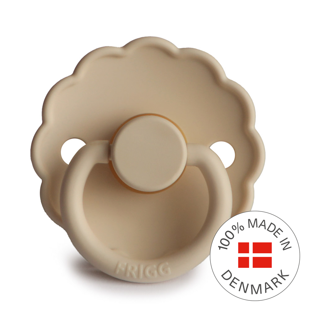 FRIGG Daisy Round Latex Pacifier – Croissant