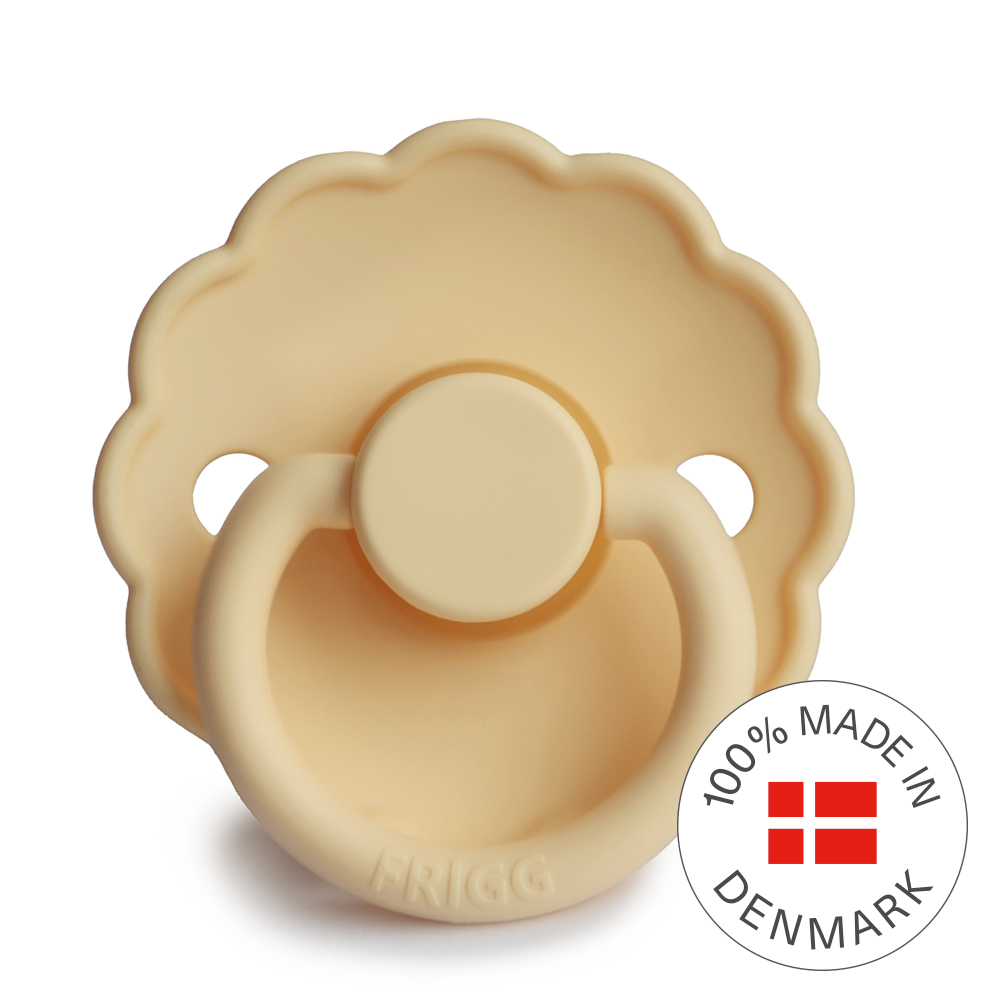 FRIGG Daisy Round Latex Pacifier – Pale Daffodil