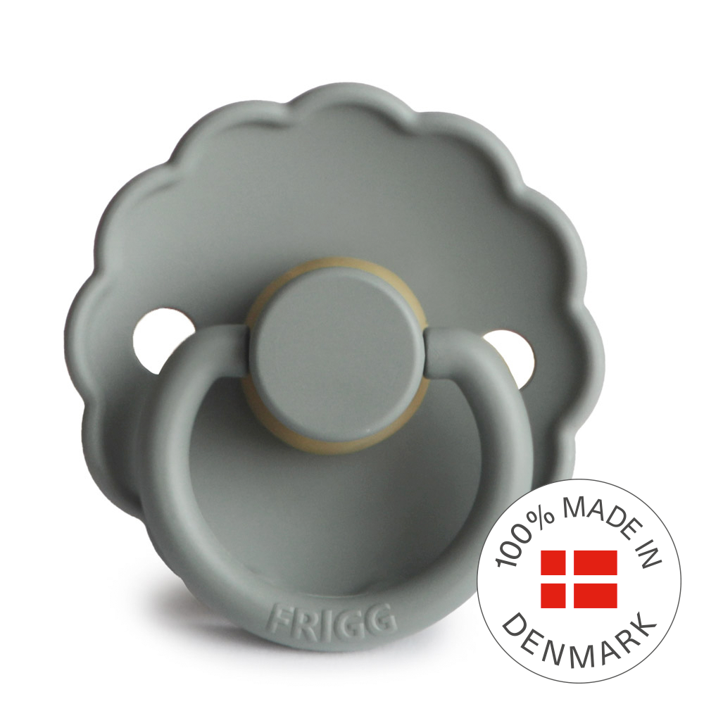 FRIGG Daisy Round Latex Pacifier – French Gray