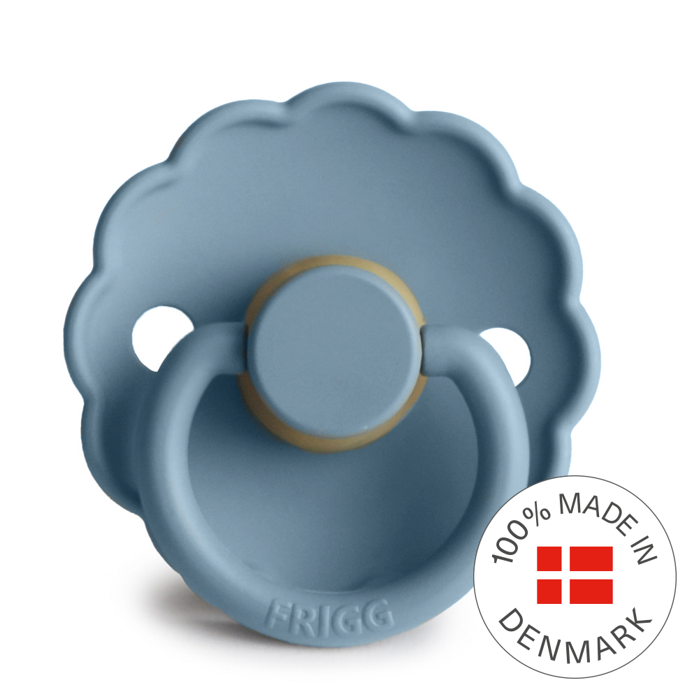 FRIGG Daisy Round Latex Pacifier – Glacier Blue