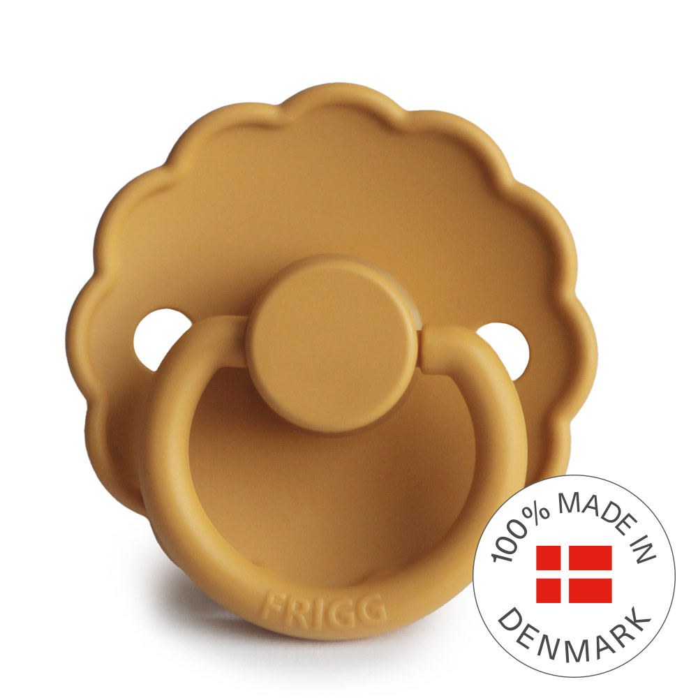 FRIGG Daisy Round Latex Pacifier – Honey Gold