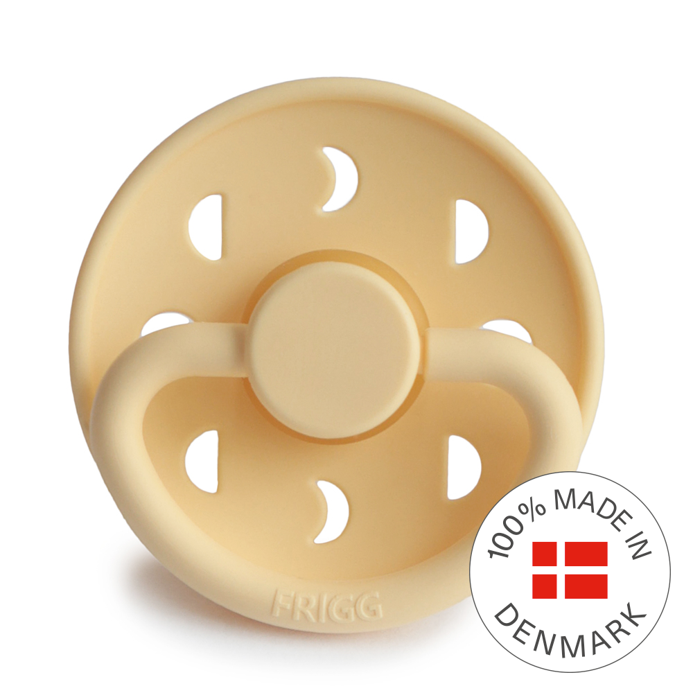 FRIGG Moon Phase Round Latex Pacifier – Pale Daffodil