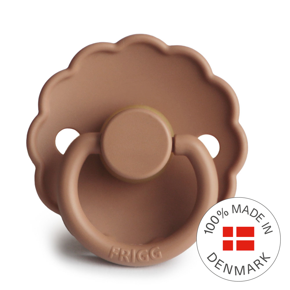FRIGG Daisy Round Latex Pacifier – Peach Bronze