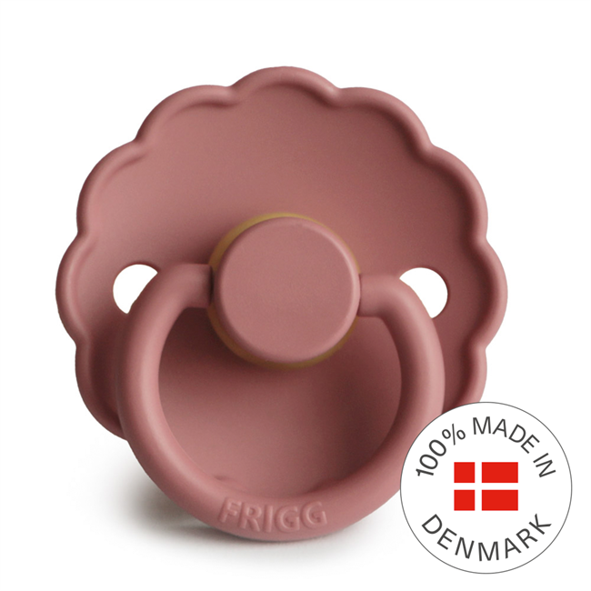 FRIGG Daisy Round Latex Pacifier – Powder Blush