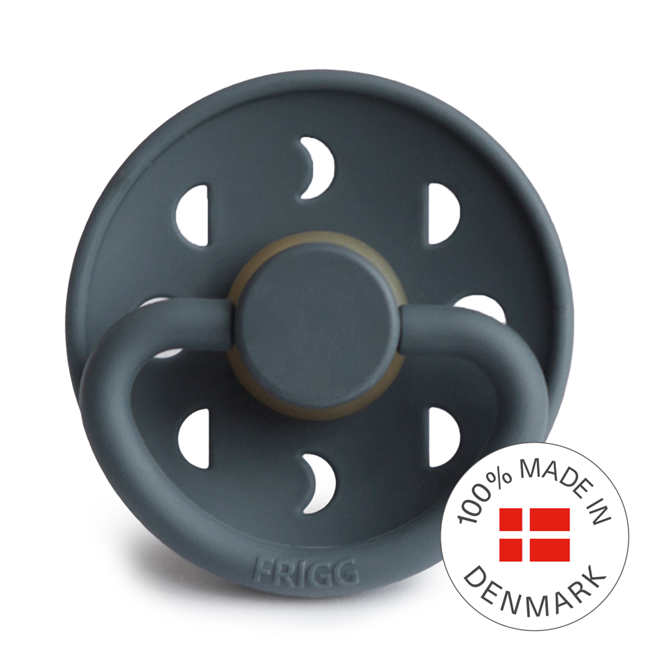FRIGG Moon Phase Round Latex Pacifier – Slate