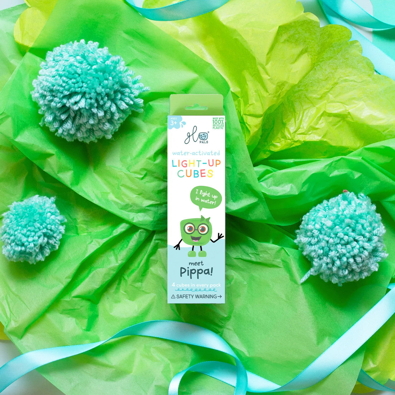 Glo Pals® Water Activated Light-Up Cubes – Pippa (4 Pack)