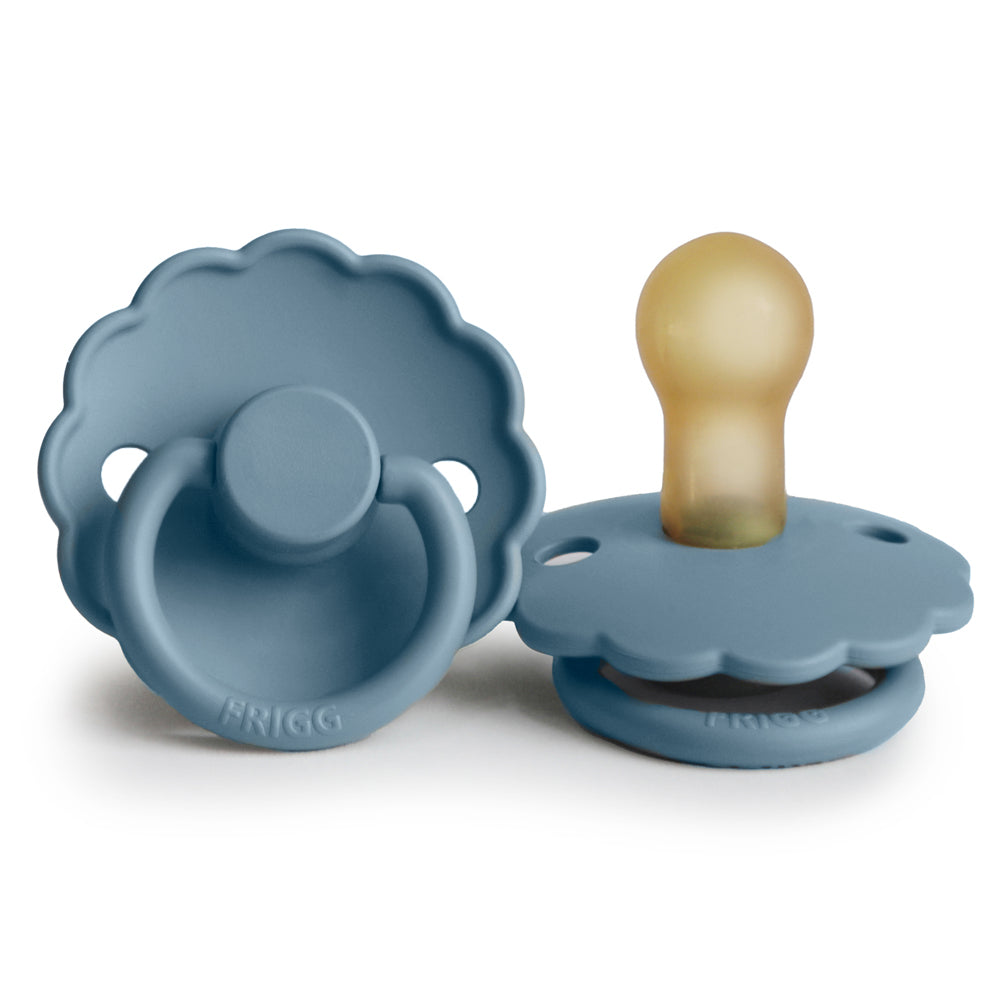 FRIGG Daisy Round Latex Pacifier – Glacier Blue