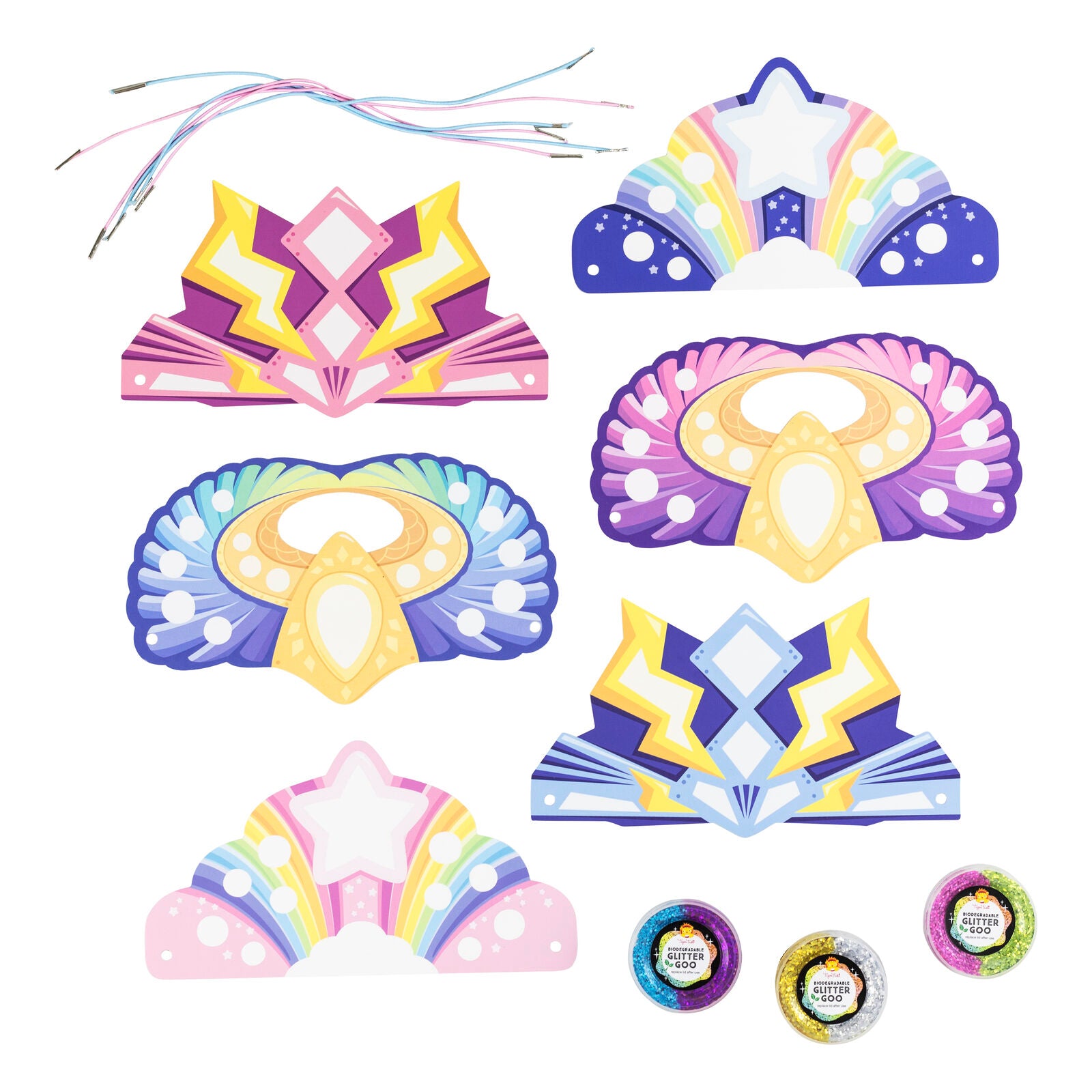 Tiger Tribe Glitter Goo Crowns – Super Rainbow