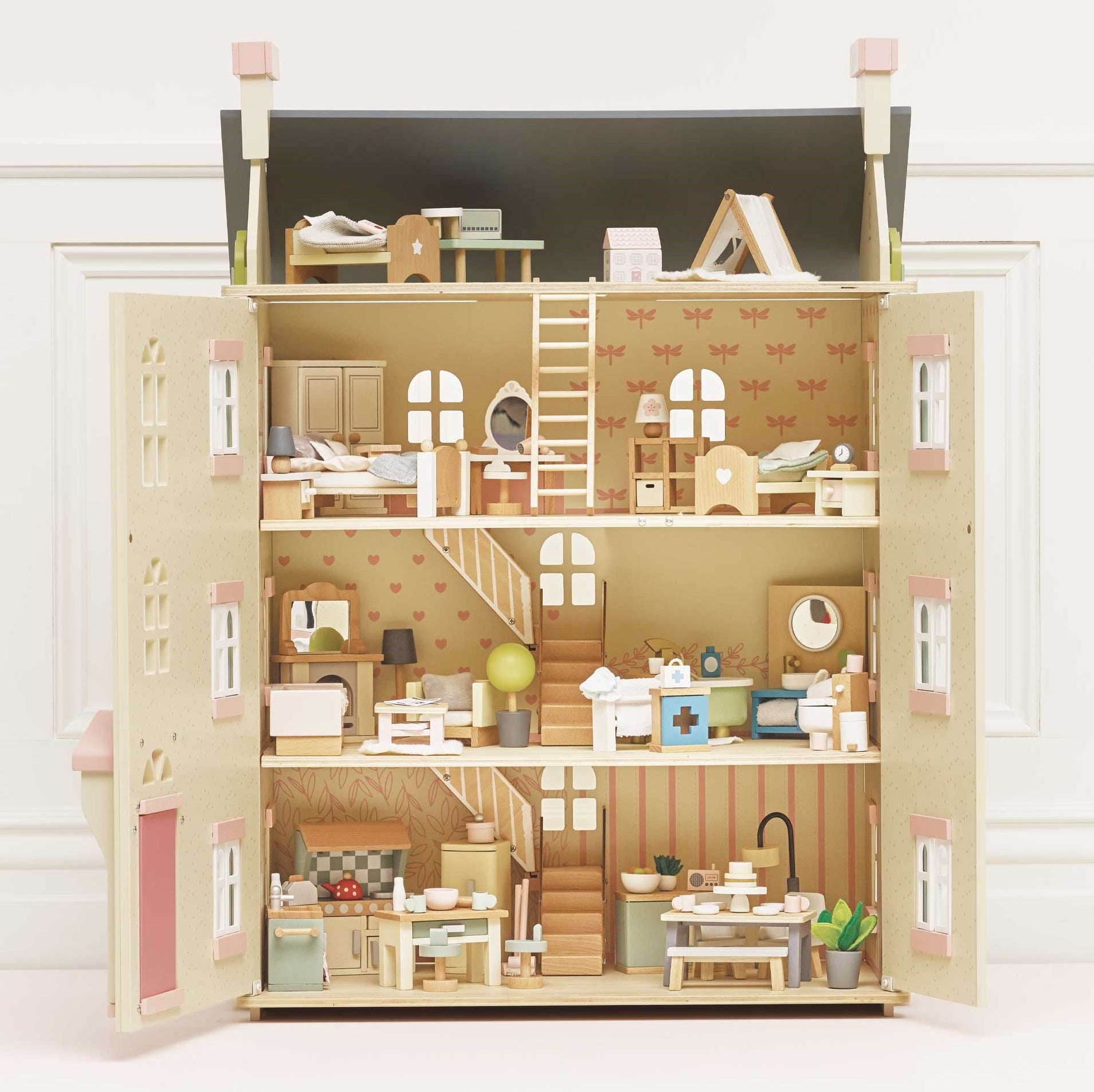 Le Toy Van Wooden Dollhouse – Cherry Tree Hall