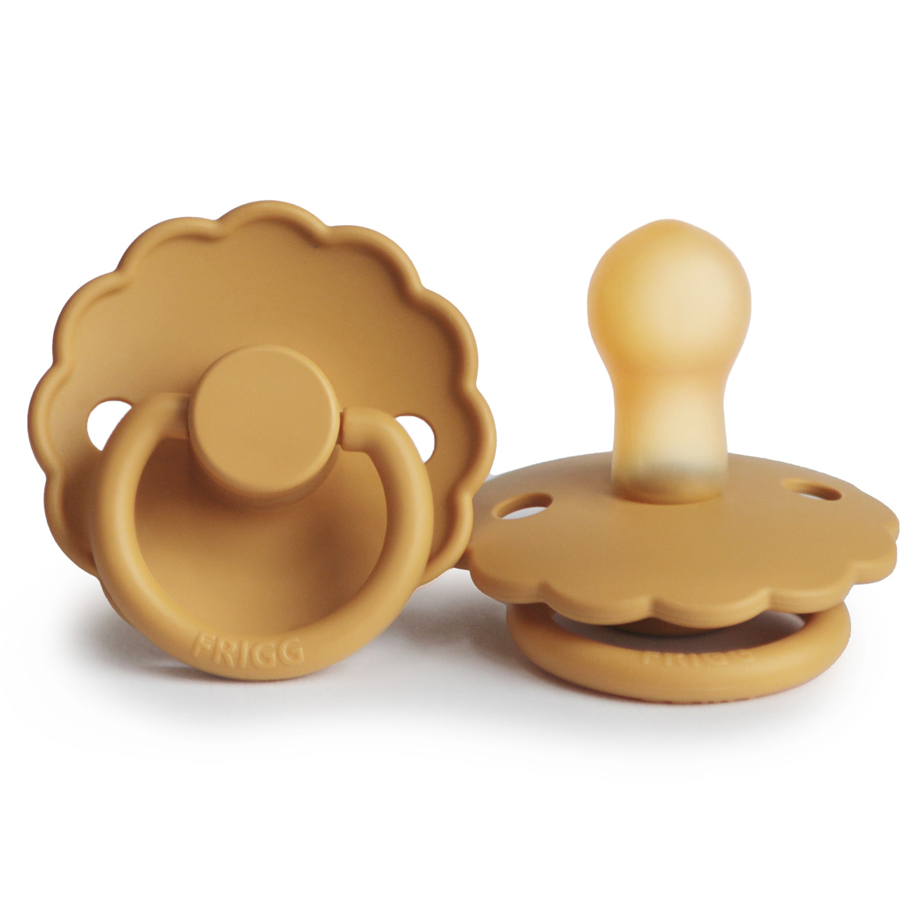 FRIGG Daisy Round Latex Pacifier – Honey Gold