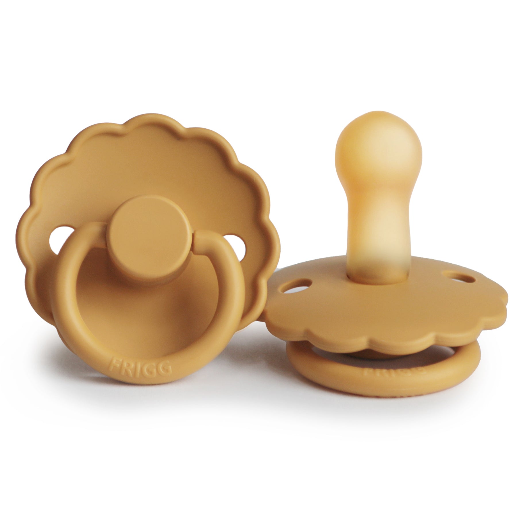 FRIGG Daisy Round Latex Pacifier – Honey Gold