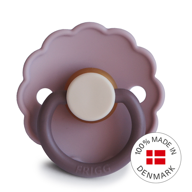 FRIGG Daisy Colourblock Round Latex Pacifier – Lavender Haze