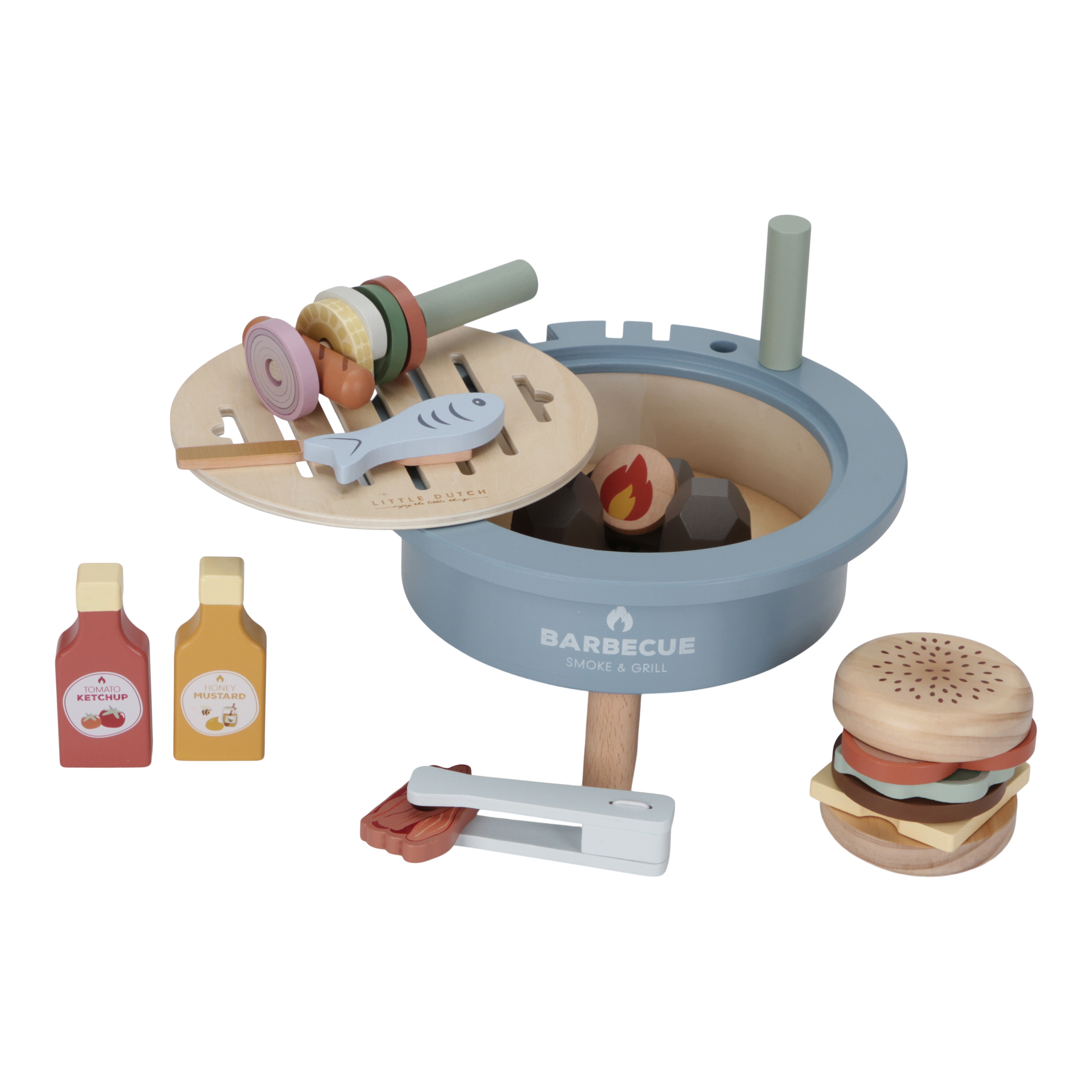 Little Dutch Wooden Barbecue Playset