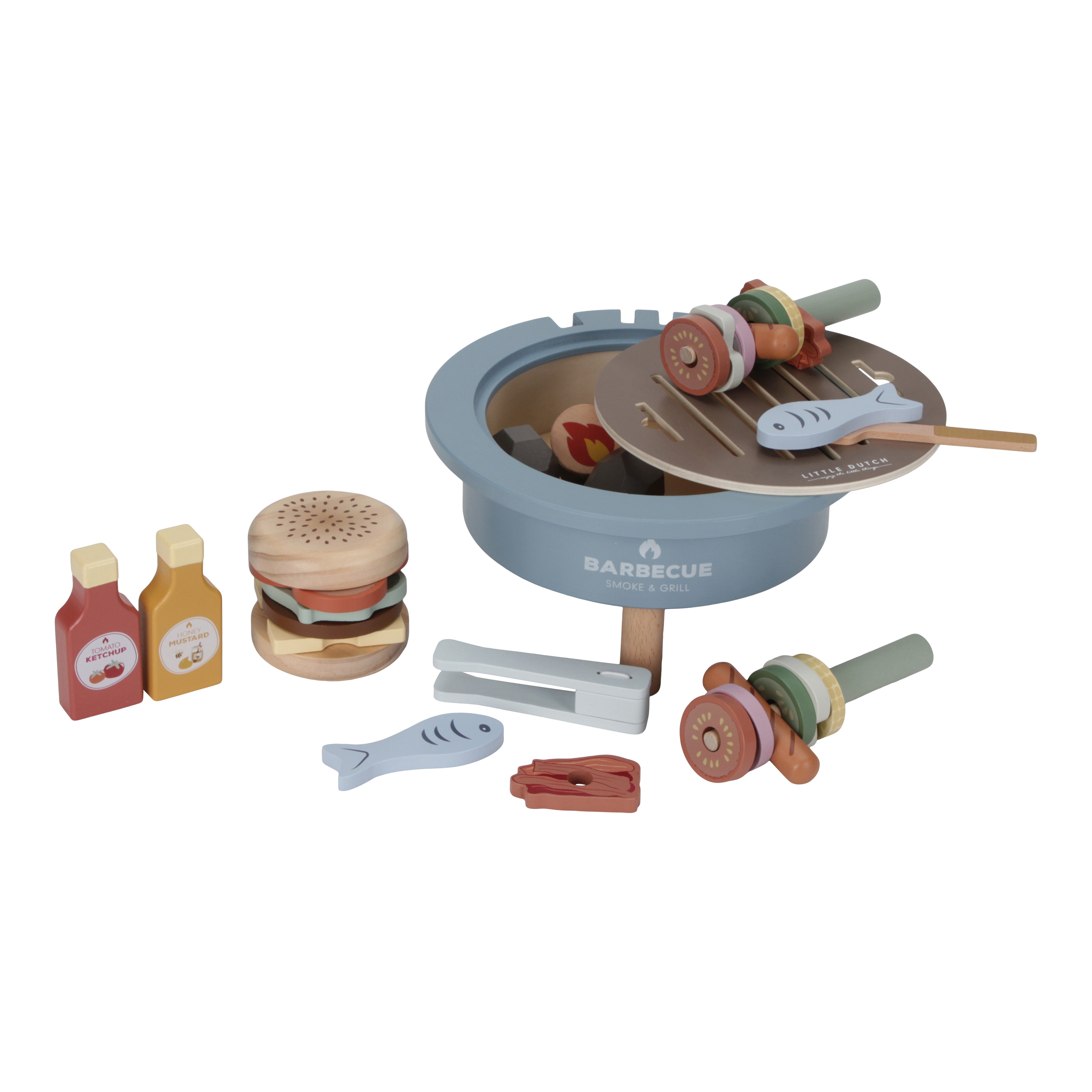 Little Dutch Wooden Barbecue Playset