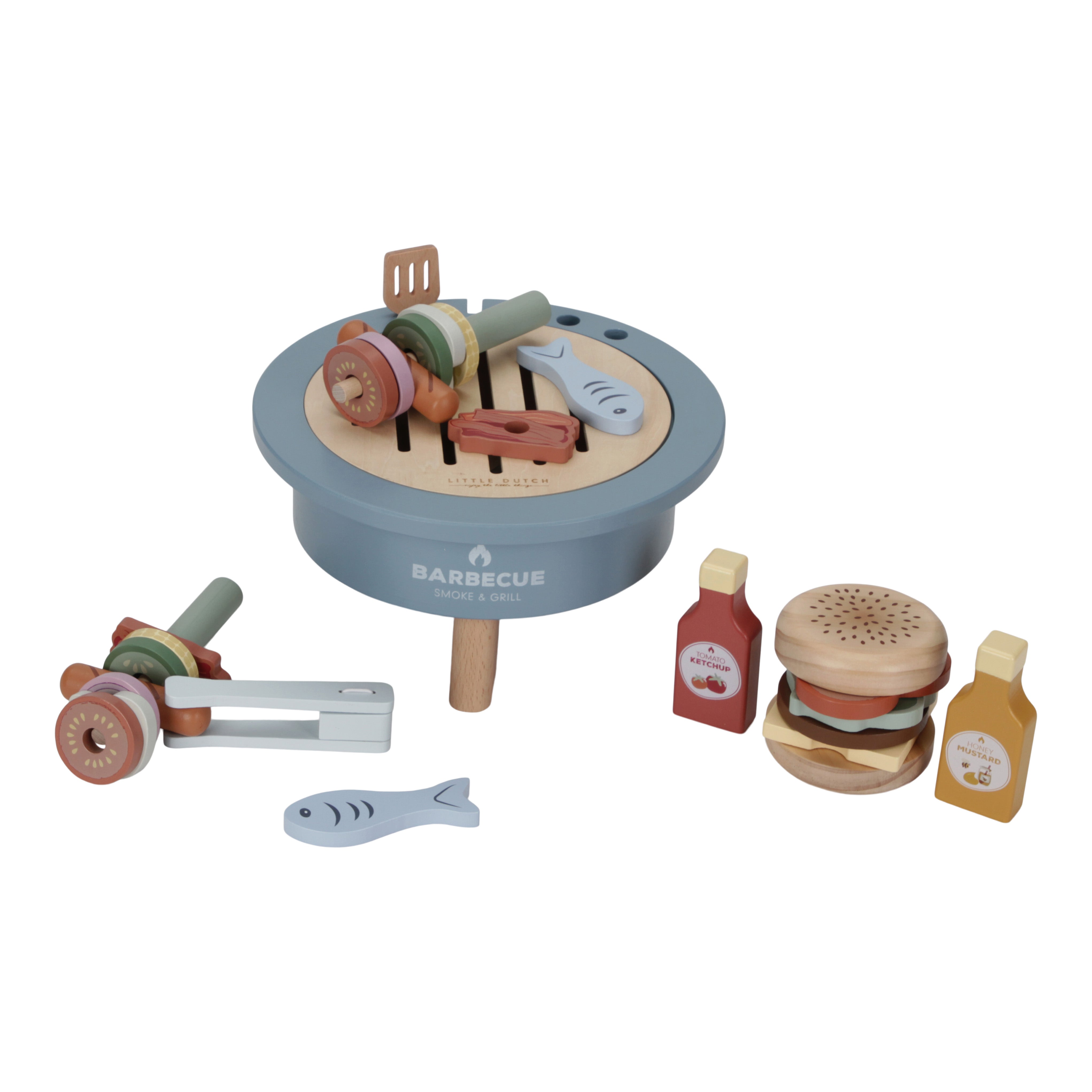 Little Dutch Wooden Barbecue Playset