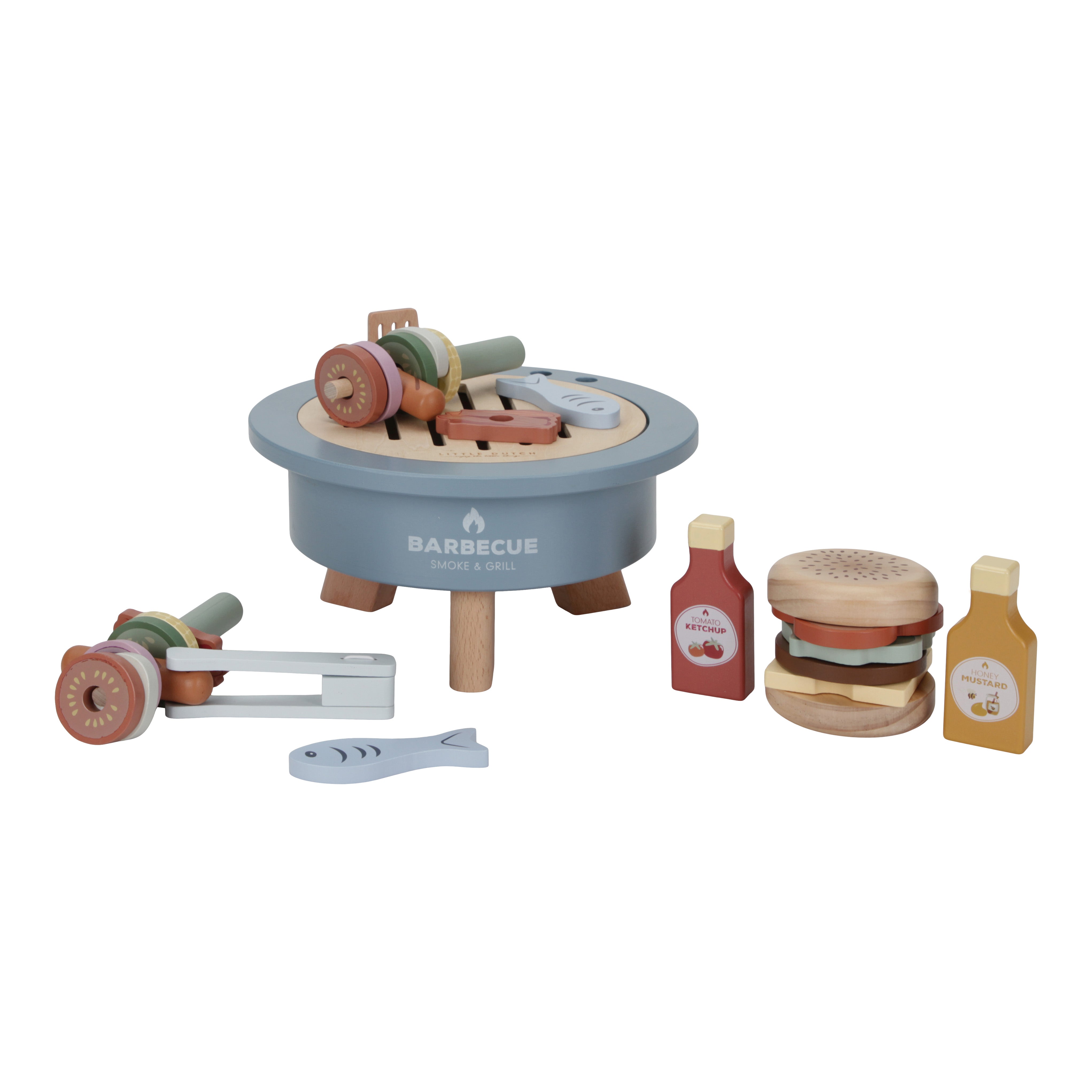 Little Dutch Wooden Barbecue Playset