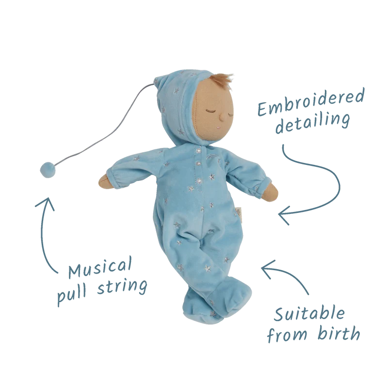 Olli Ella Lullaby Dozy Dinkum Doll Leo – Baby Blue
