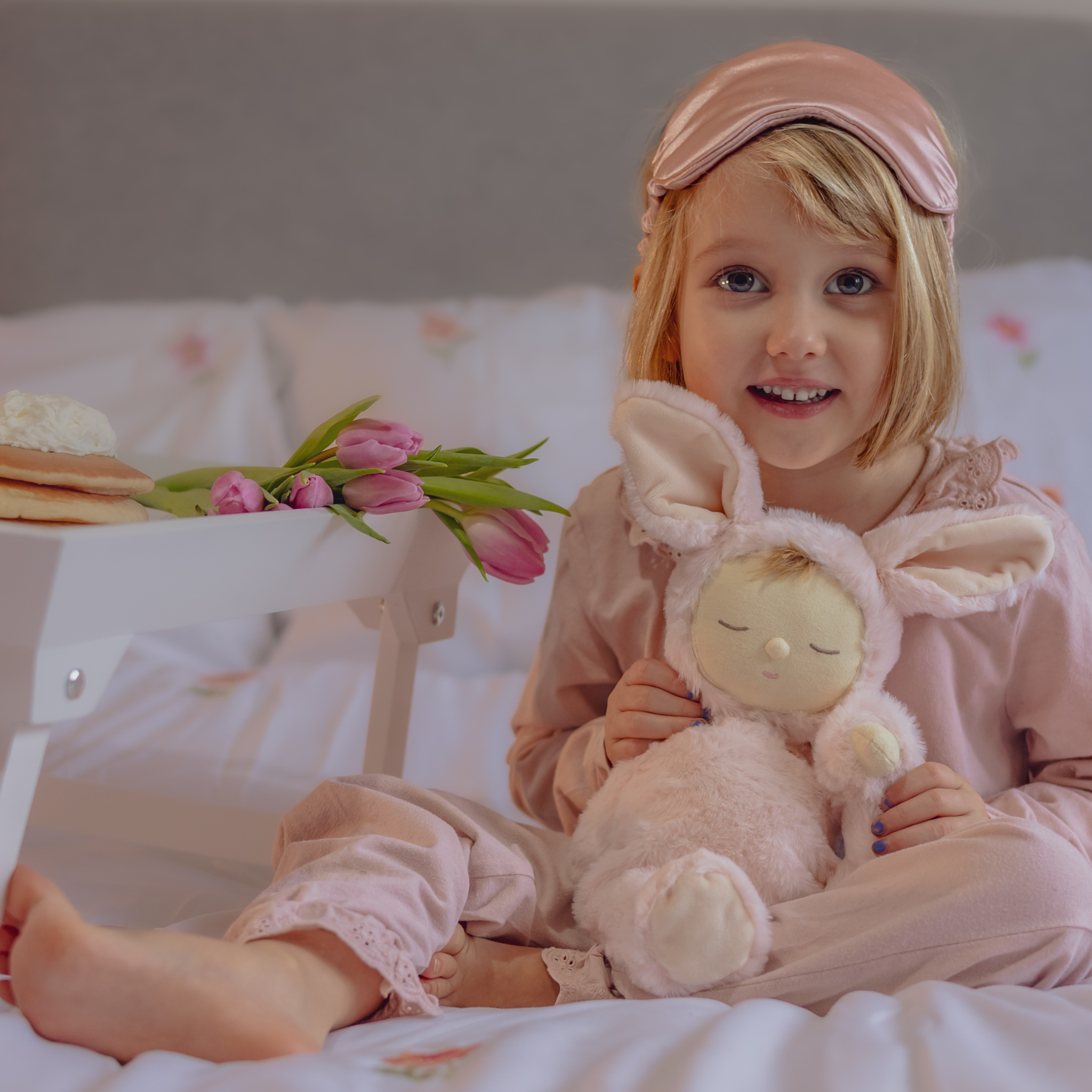 Olli Ella Lullaby Cozy Dinkum Doll – Bunny Moppet Pink