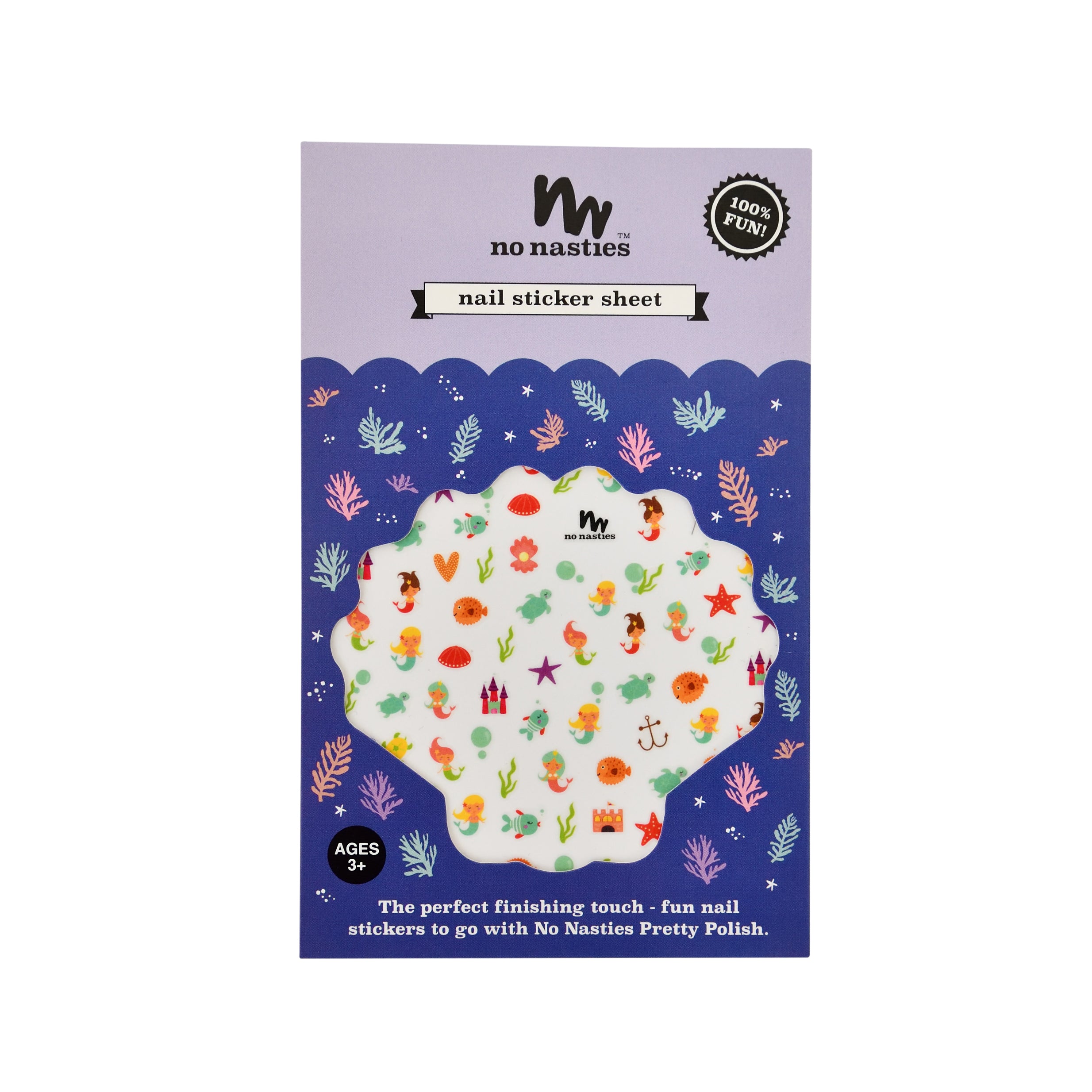 No Nasties Kids Nail Sticker Sheet – Mermaid