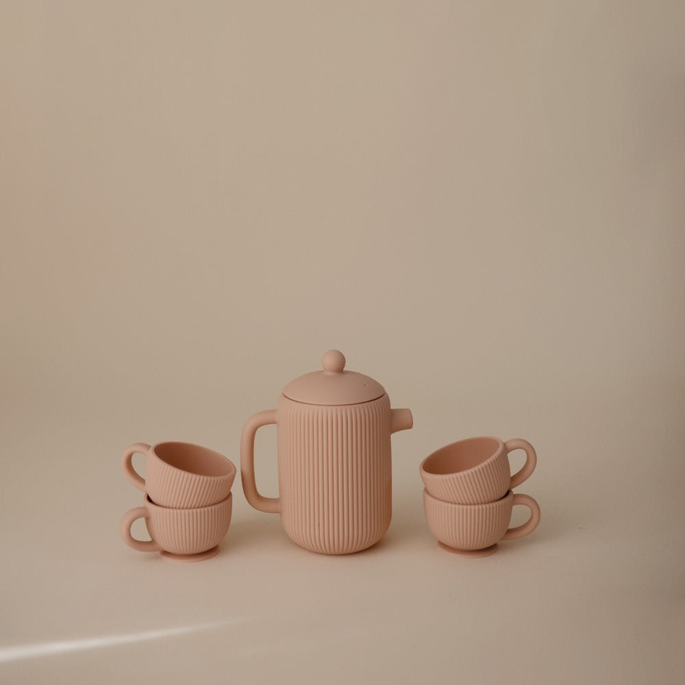 Mushie Silicone Tea Playset – Blush