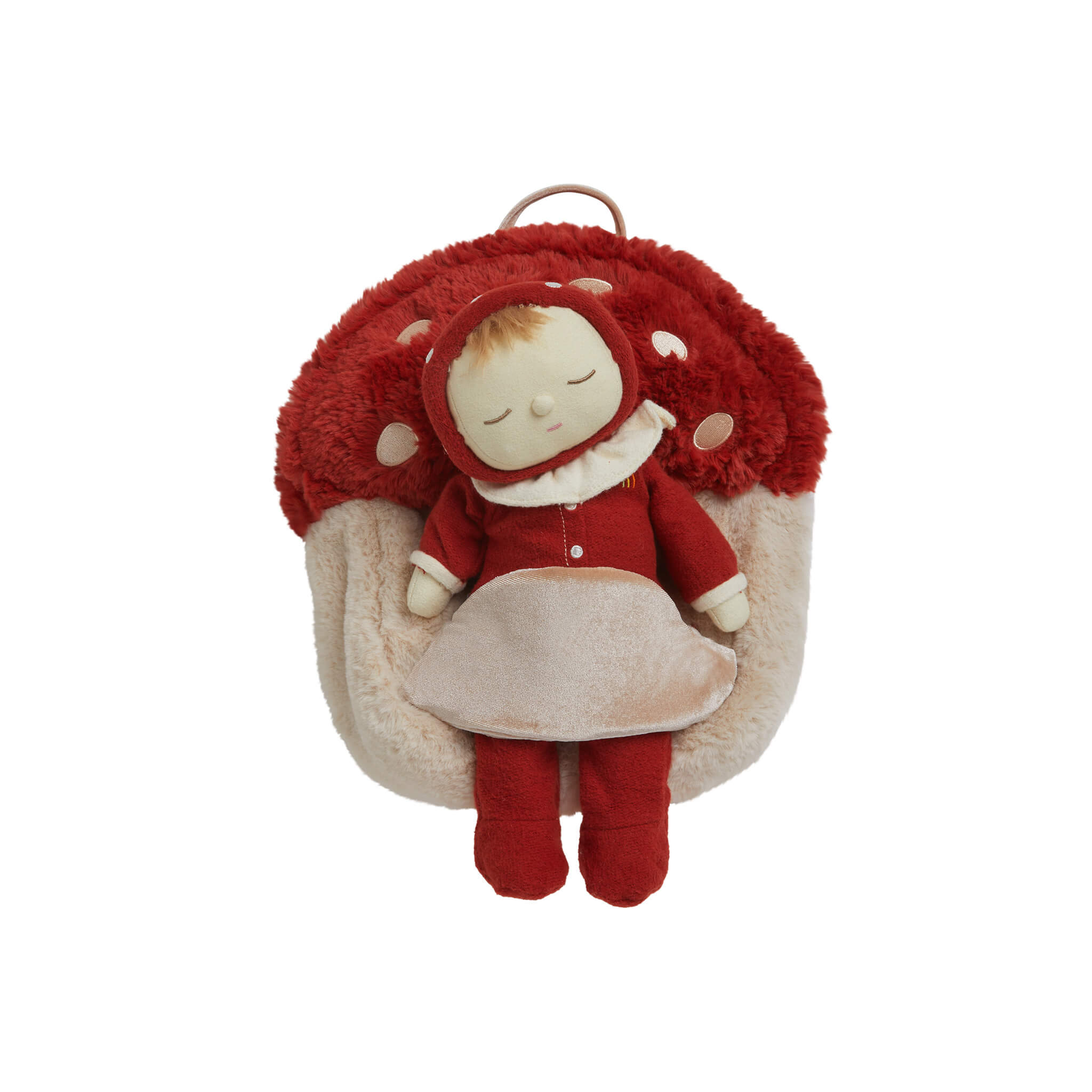 Olli Ella Hopalong Mushroom Backpack – Red