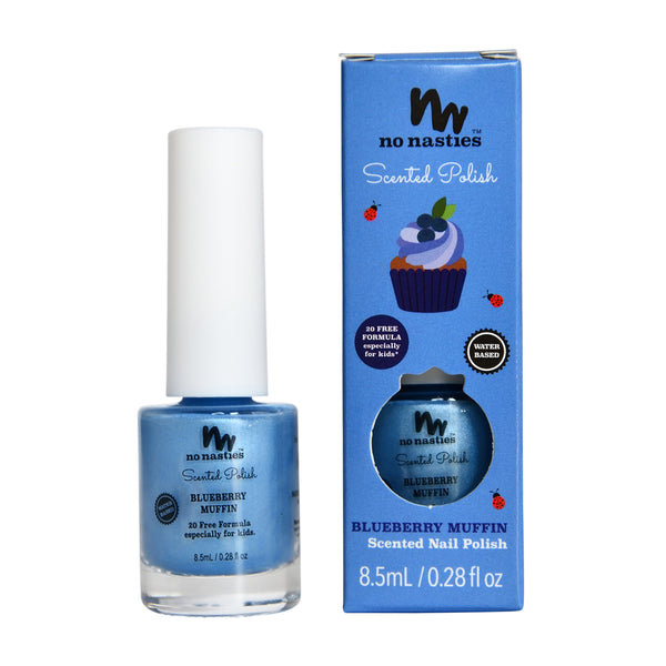 No Nasties Kids Scented Scratch-Off Nail Polish – Blueberry Muffin