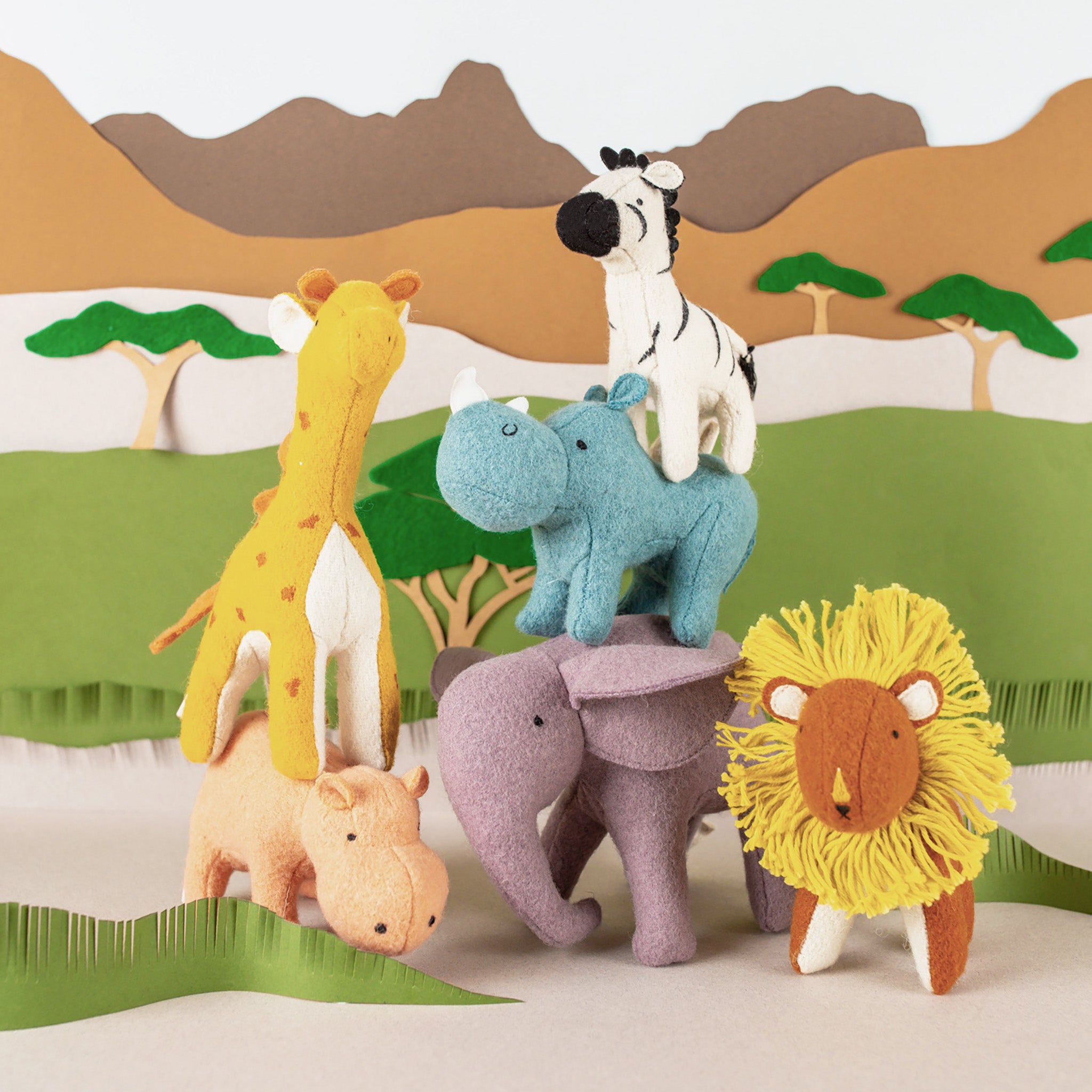 Olli Ella Holdie Set – Safari Animals