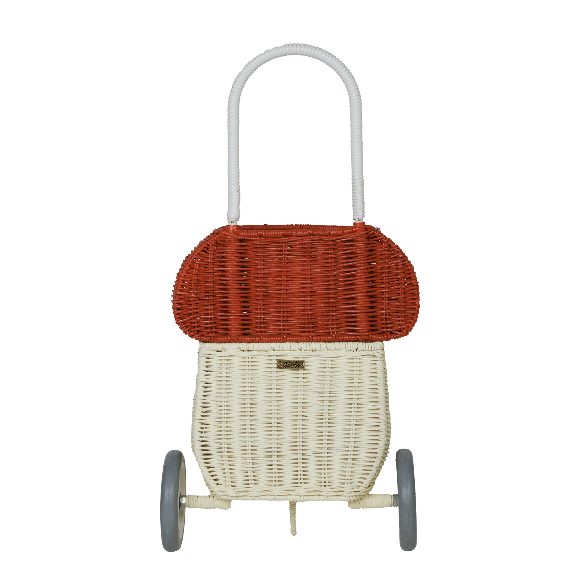Olli Ella Rattan Mushroom Luggy – Red