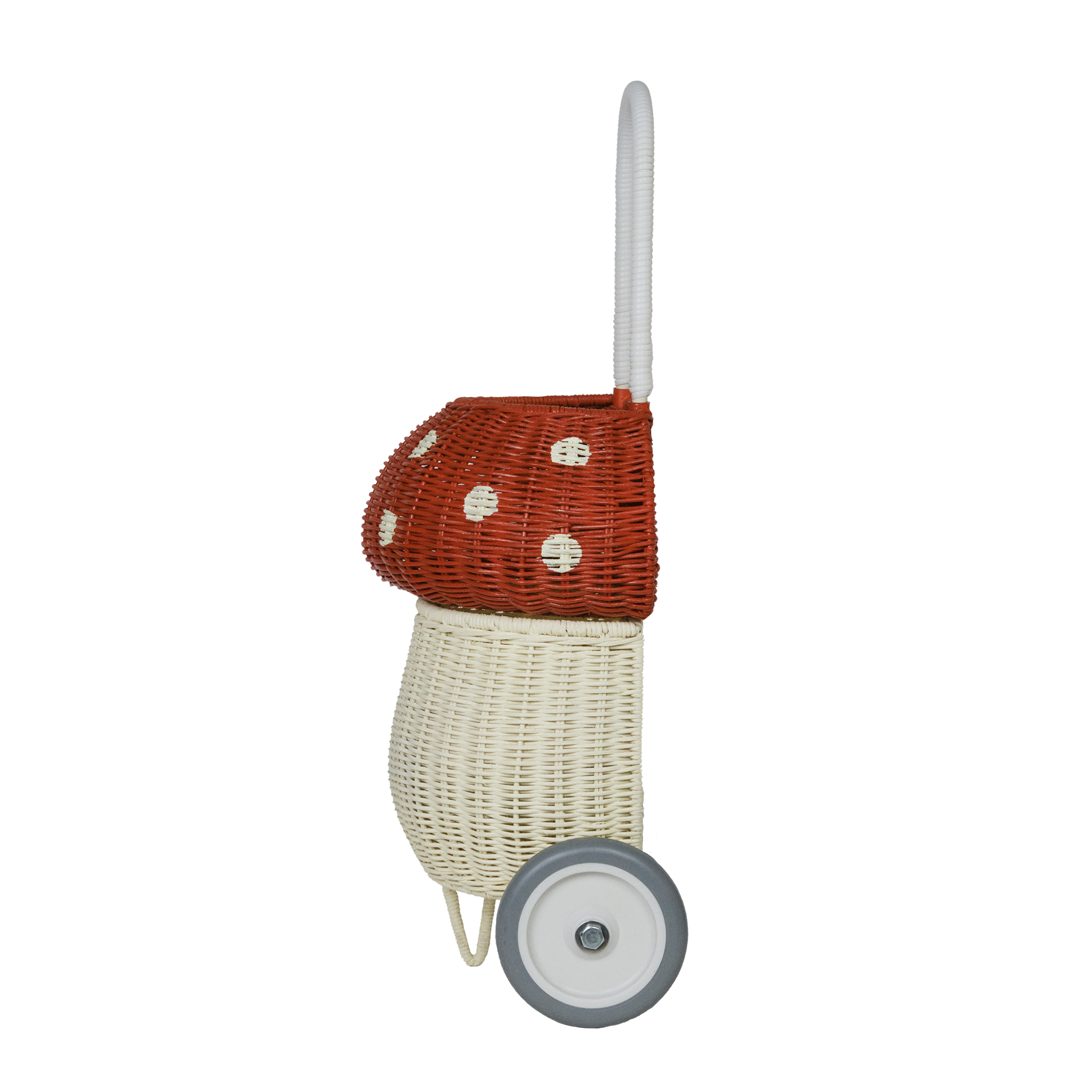 Olli Ella Rattan Mushroom Luggy – Red