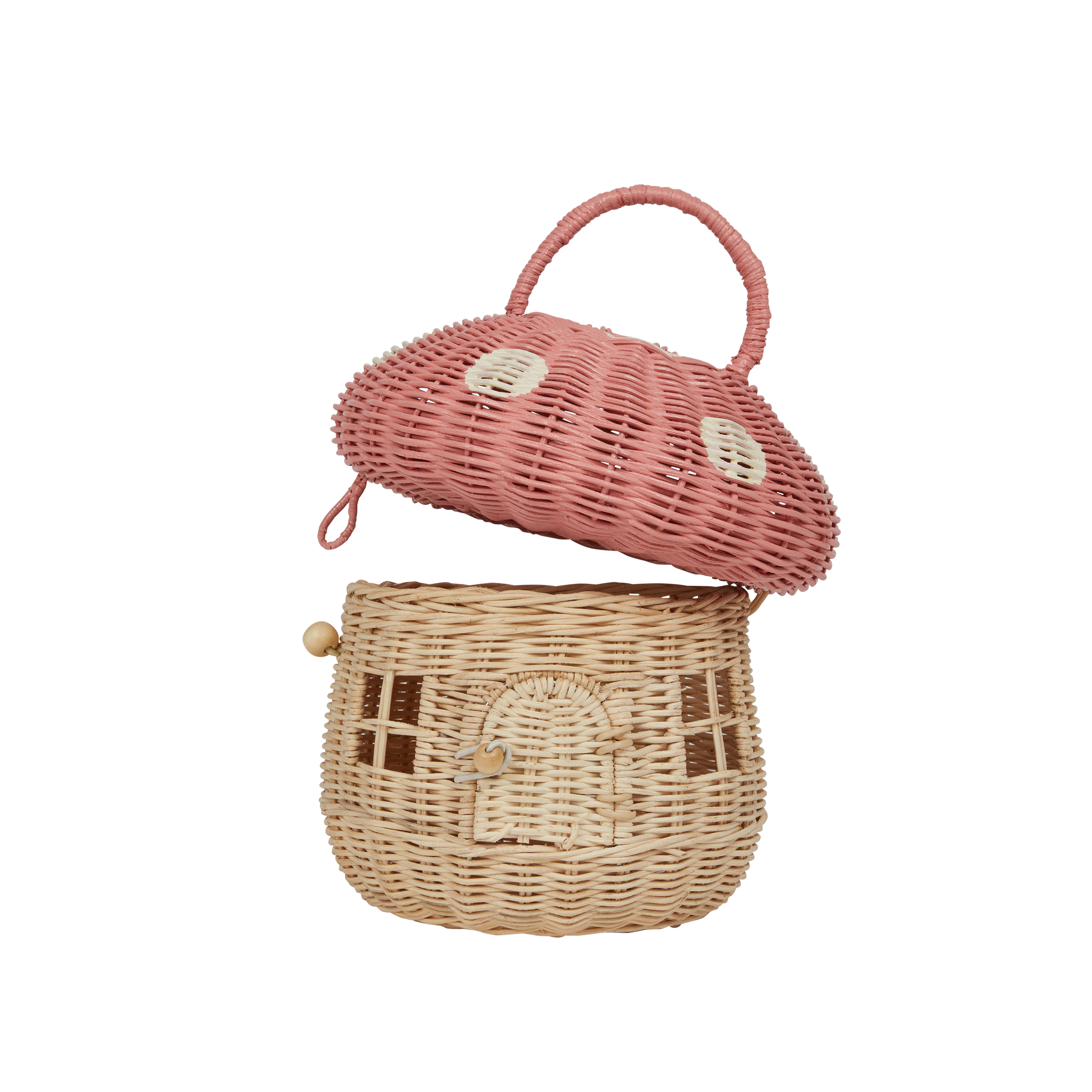 Olli Ella Rattan Mushroom Basket – Musk