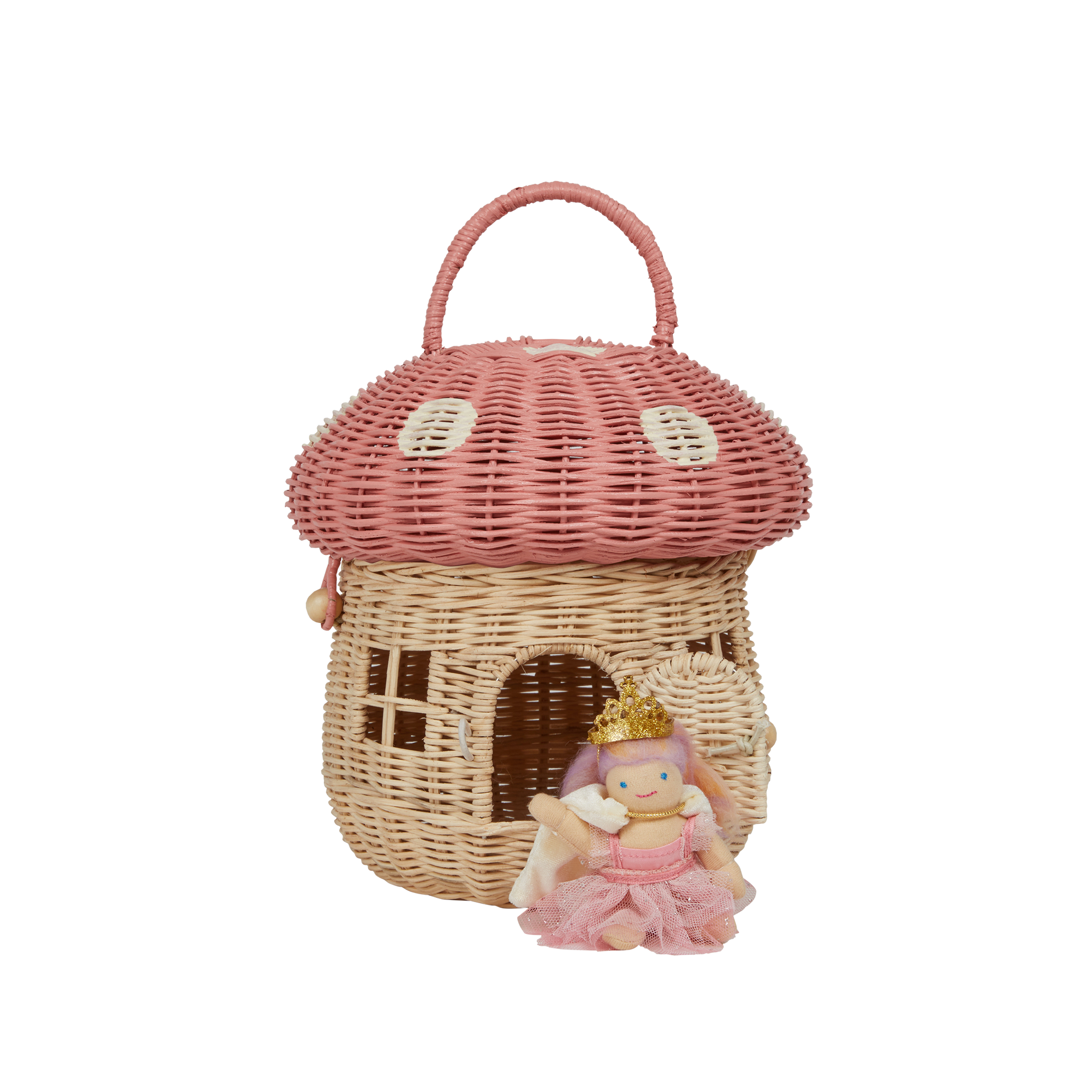 Olli Ella Rattan Mushroom Basket – Musk