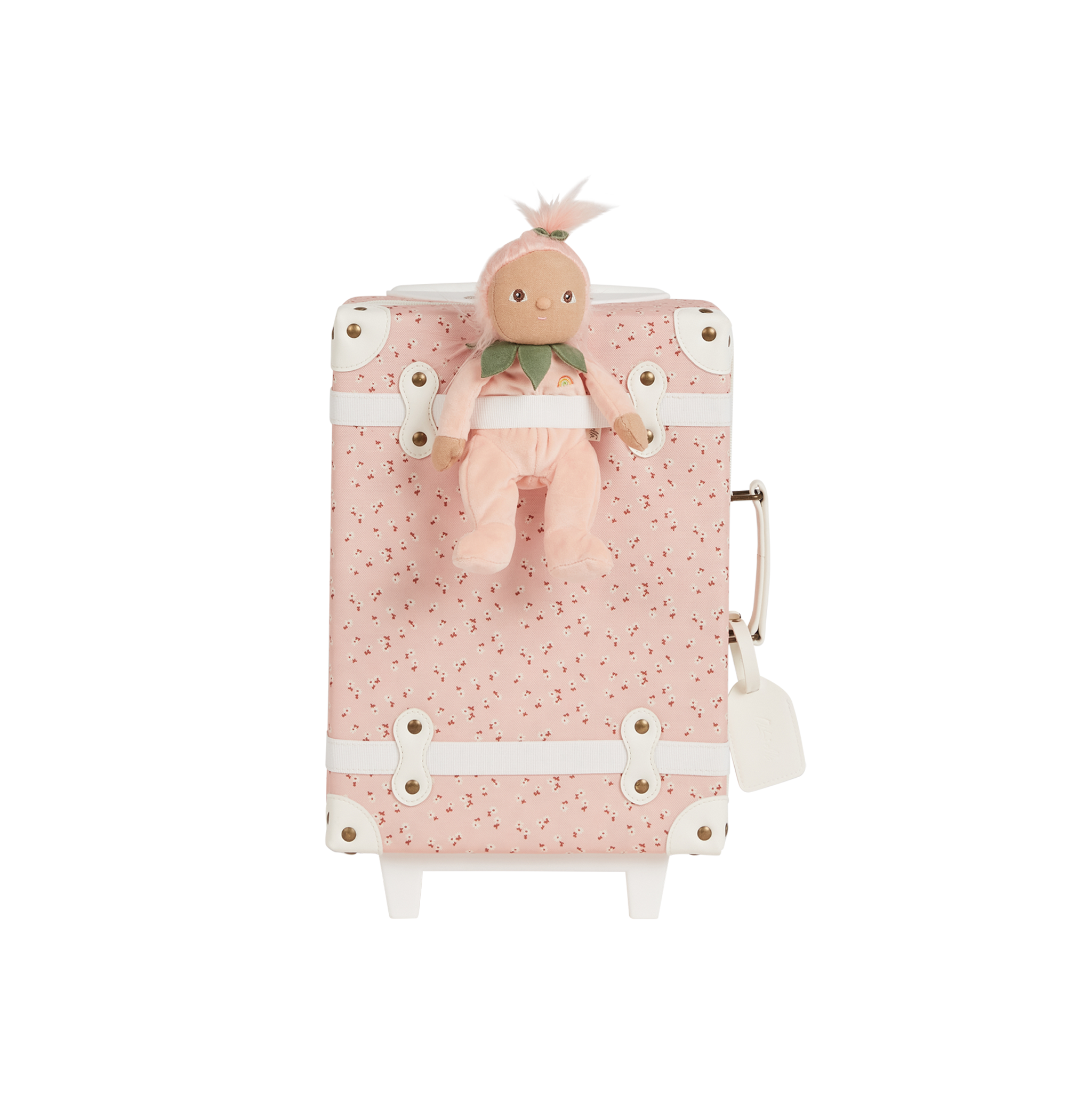 Olli Ella See-Ya Suitcase – Pink Daisies