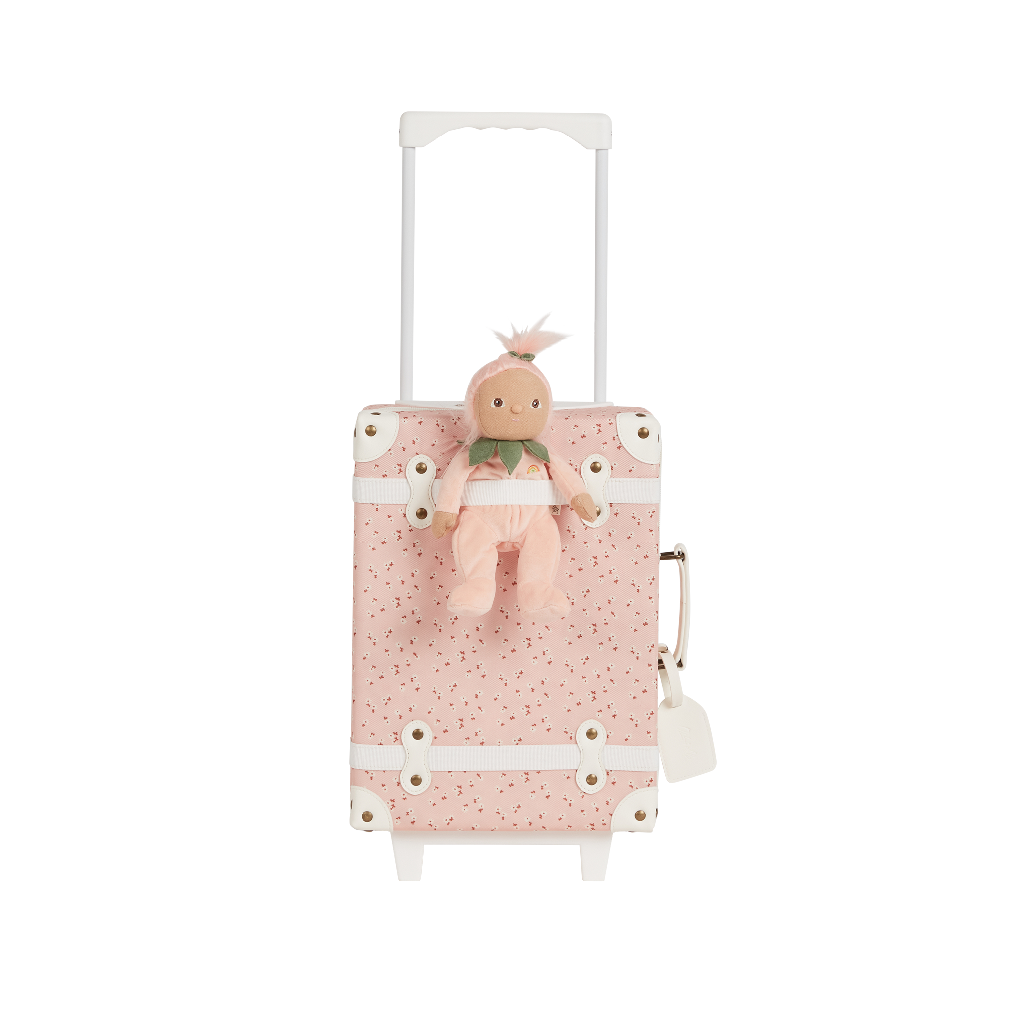 Olli Ella See-Ya Suitcase – Pink Daisies